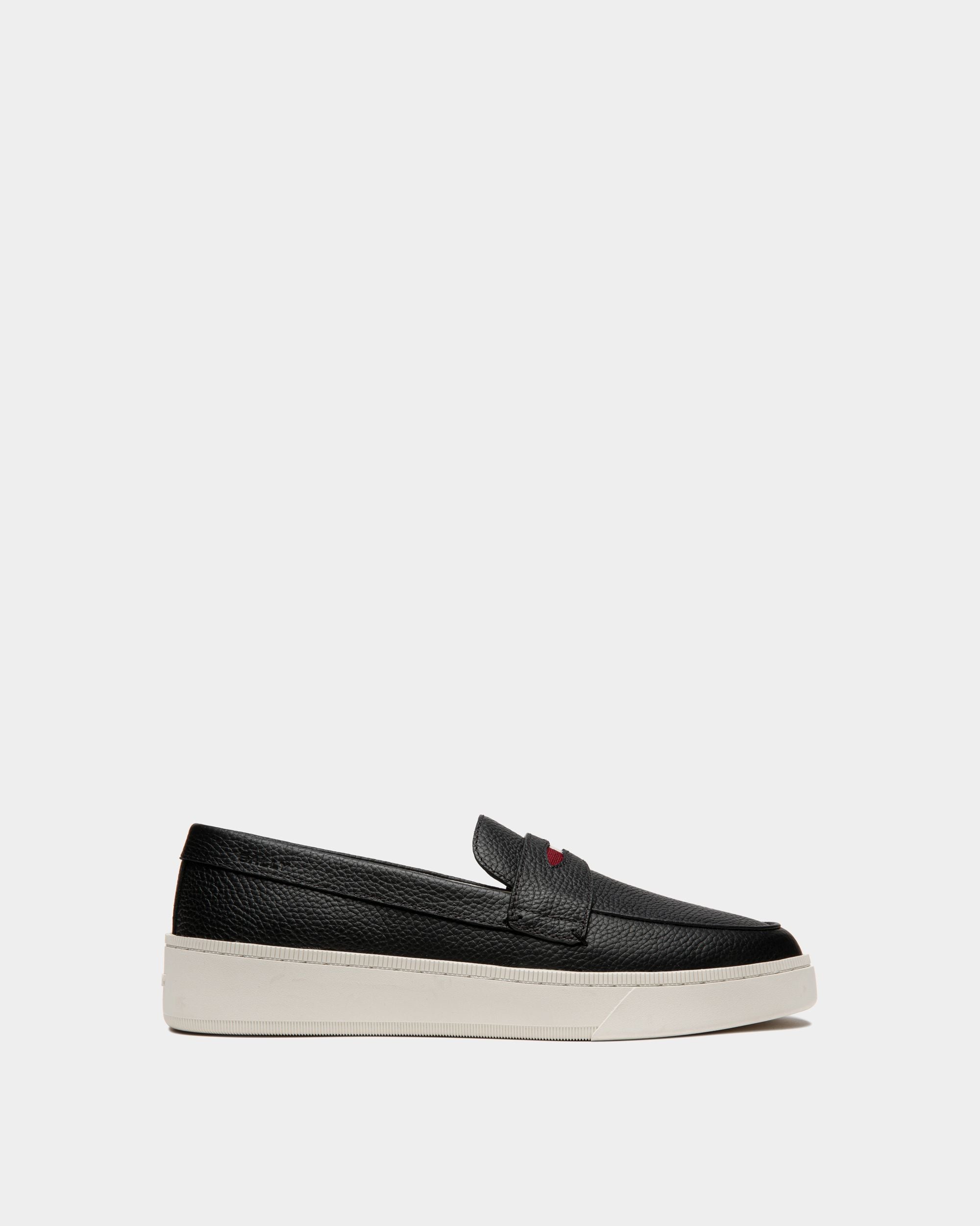 Zapatilla Raise De Piel Granulada Negra - Hombre - Bally - 01