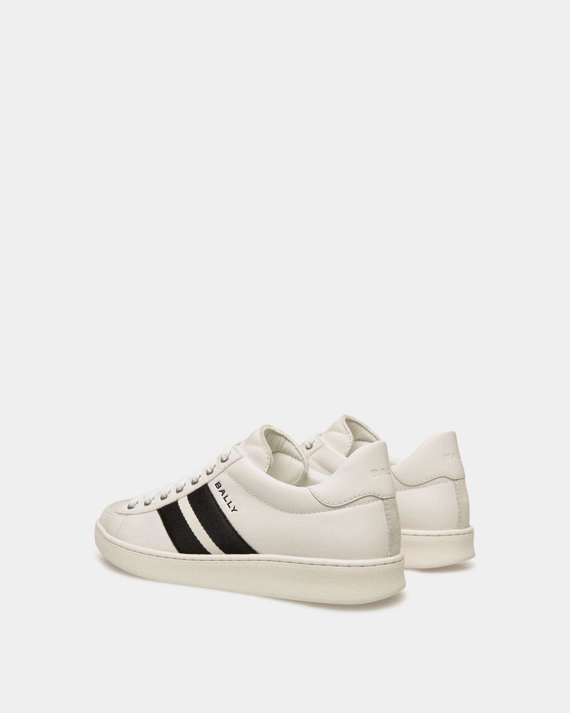 Sneaker Tennis En Cuir Blanc - Homme - Bally - 03