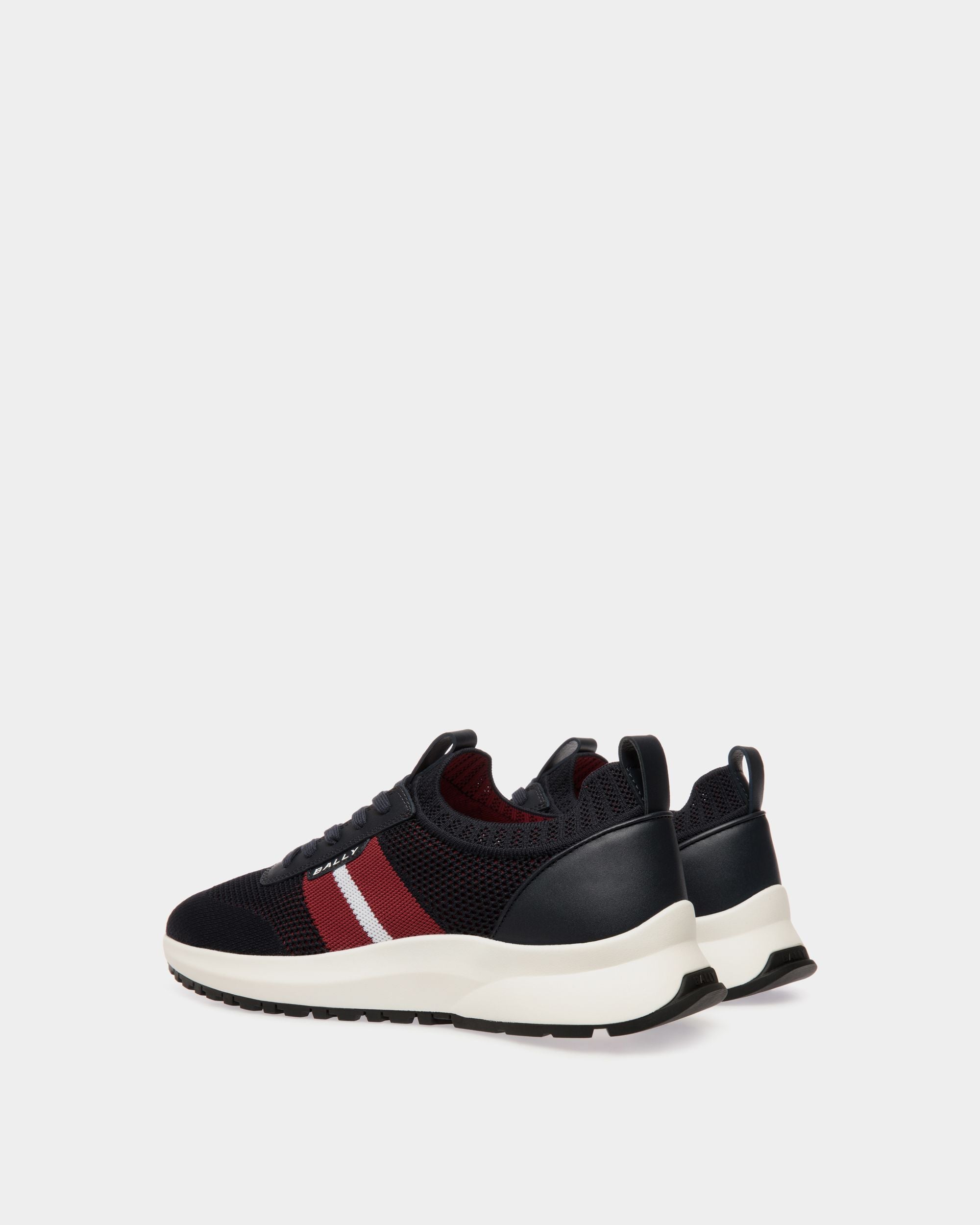 Sneaker Outline En Maille Navy Blue - Homme - Bally - 04