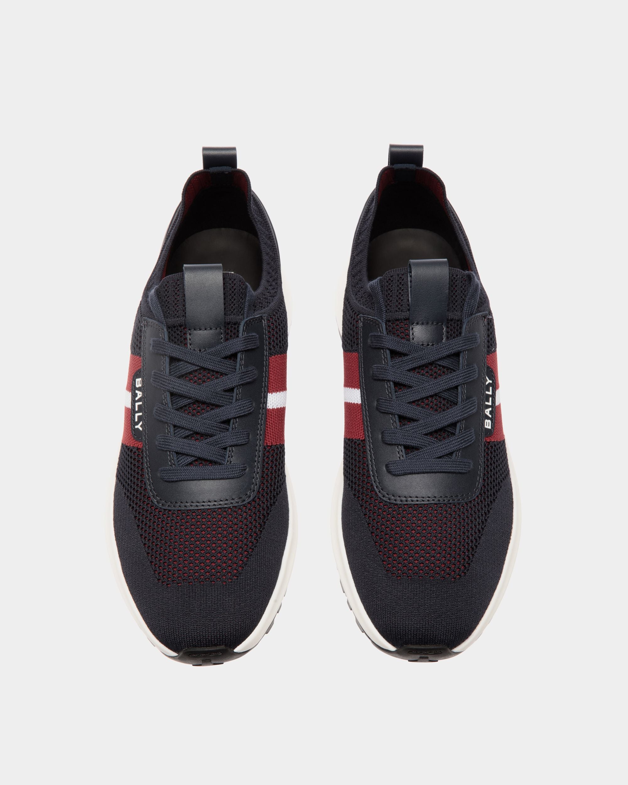 Sneaker Outline En Maille Navy Blue - Homme - Bally - 05