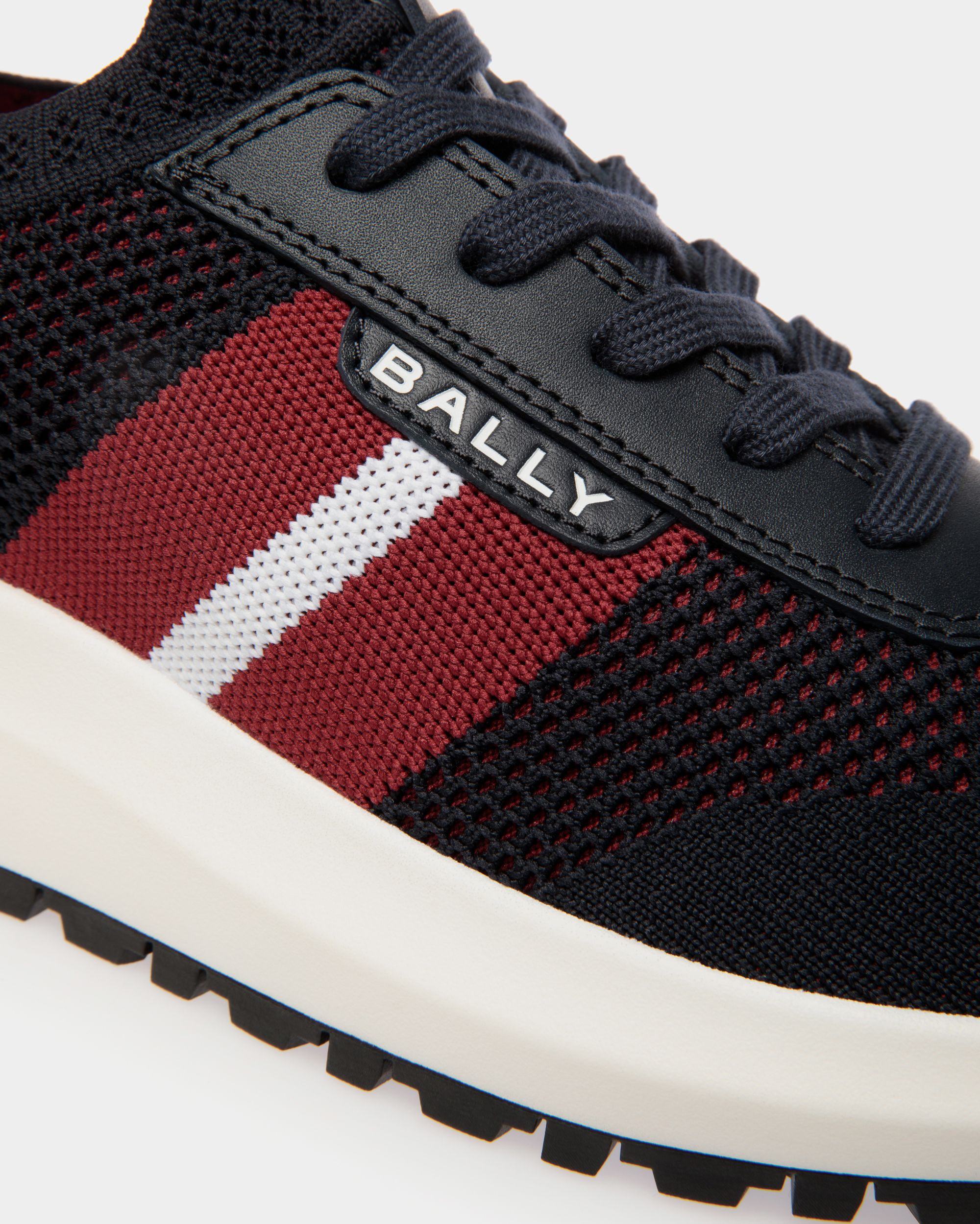 Sneaker Outline En Maille Navy Blue - Homme - Bally - 06