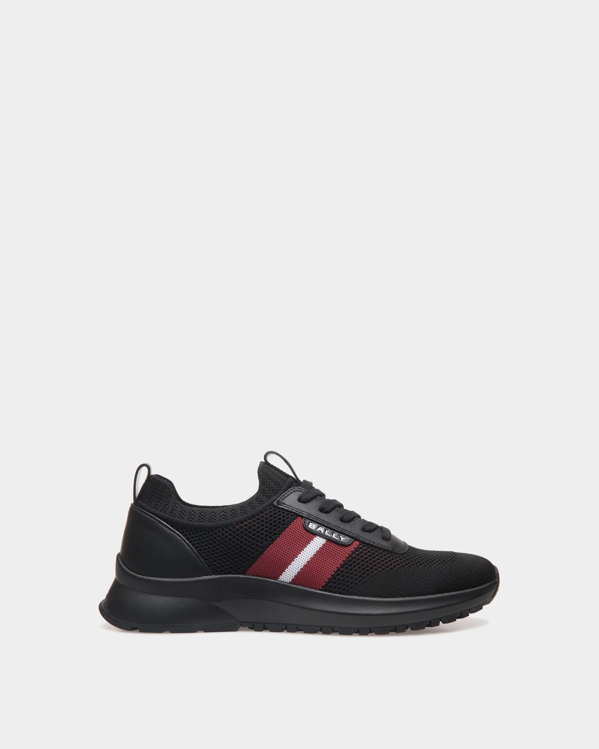 Outline Sneaker Aus Schwarzem Strickgewebe - Herren - Bally - 01
