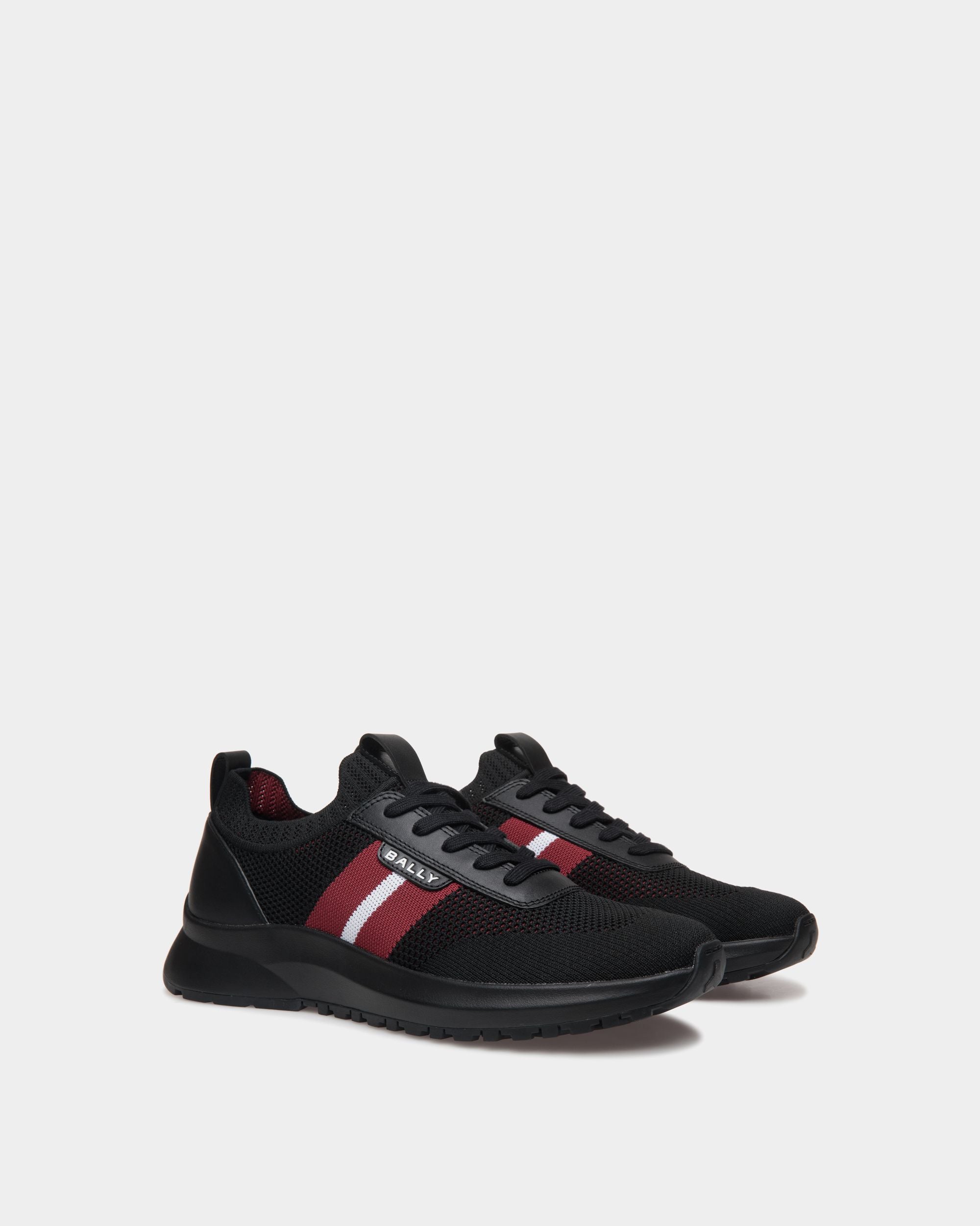 Outline Sneaker Aus Schwarzem Strickgewebe - Herren - Bally - 02