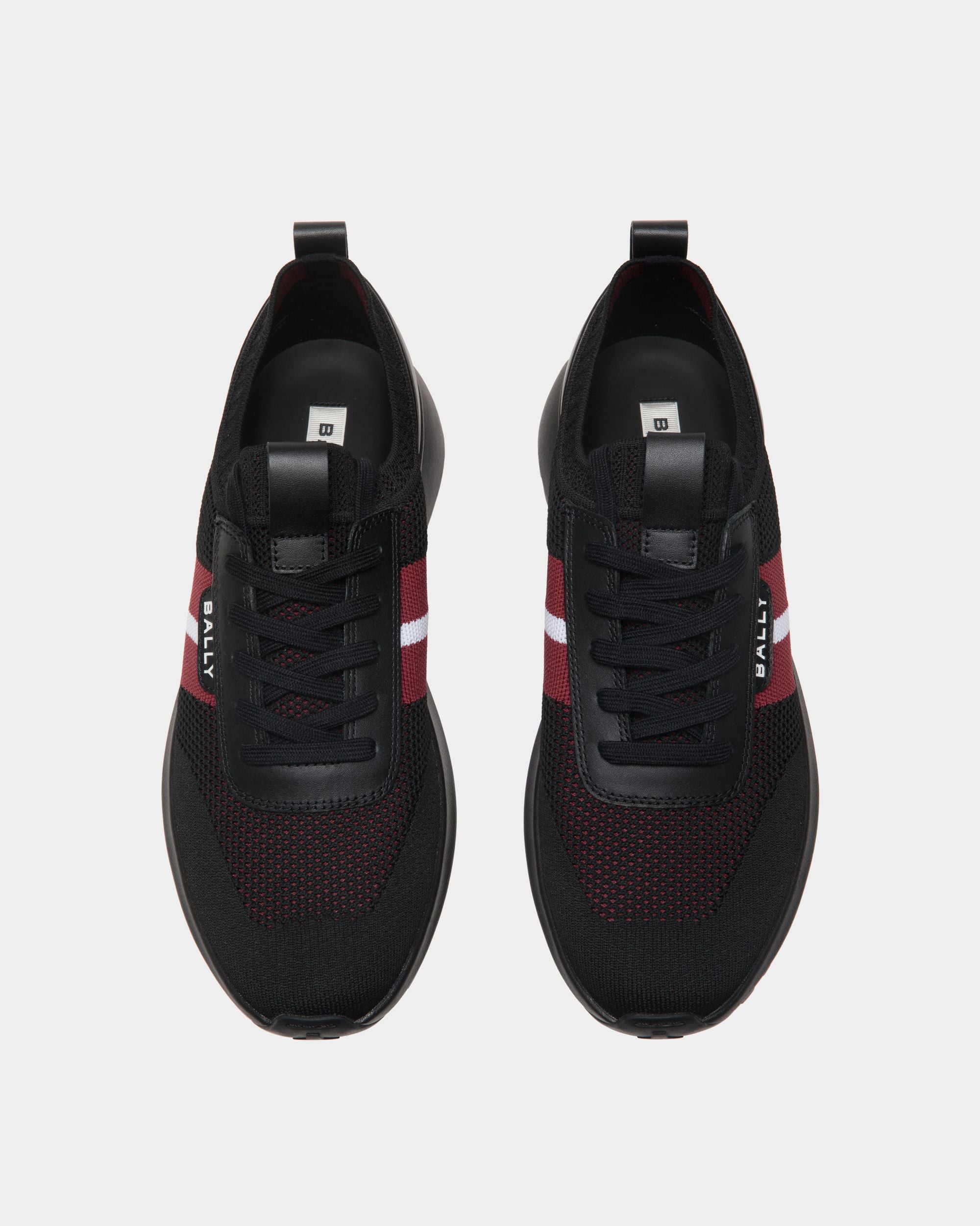 Outline Sneaker Aus Schwarzem Strickgewebe - Herren - Bally - 04