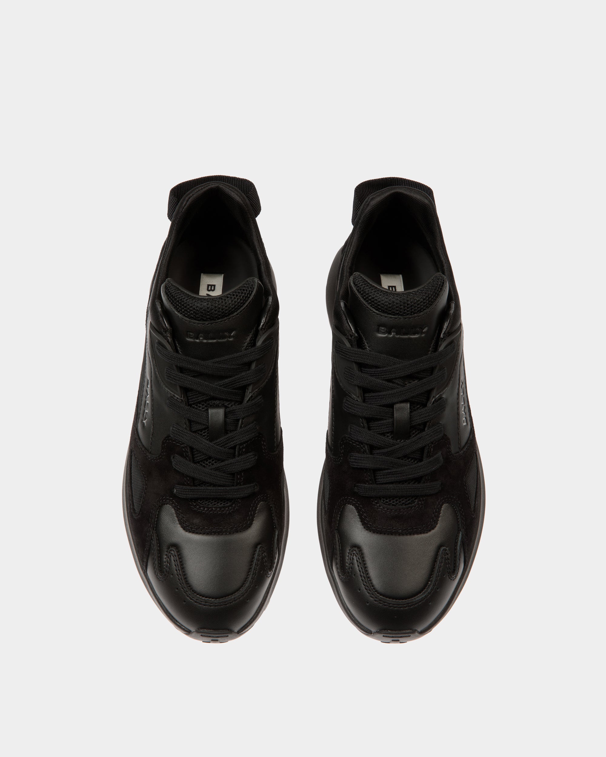 Zapatilla Outline De Piel Y Nailon Negro - Hombre - Bally - 05