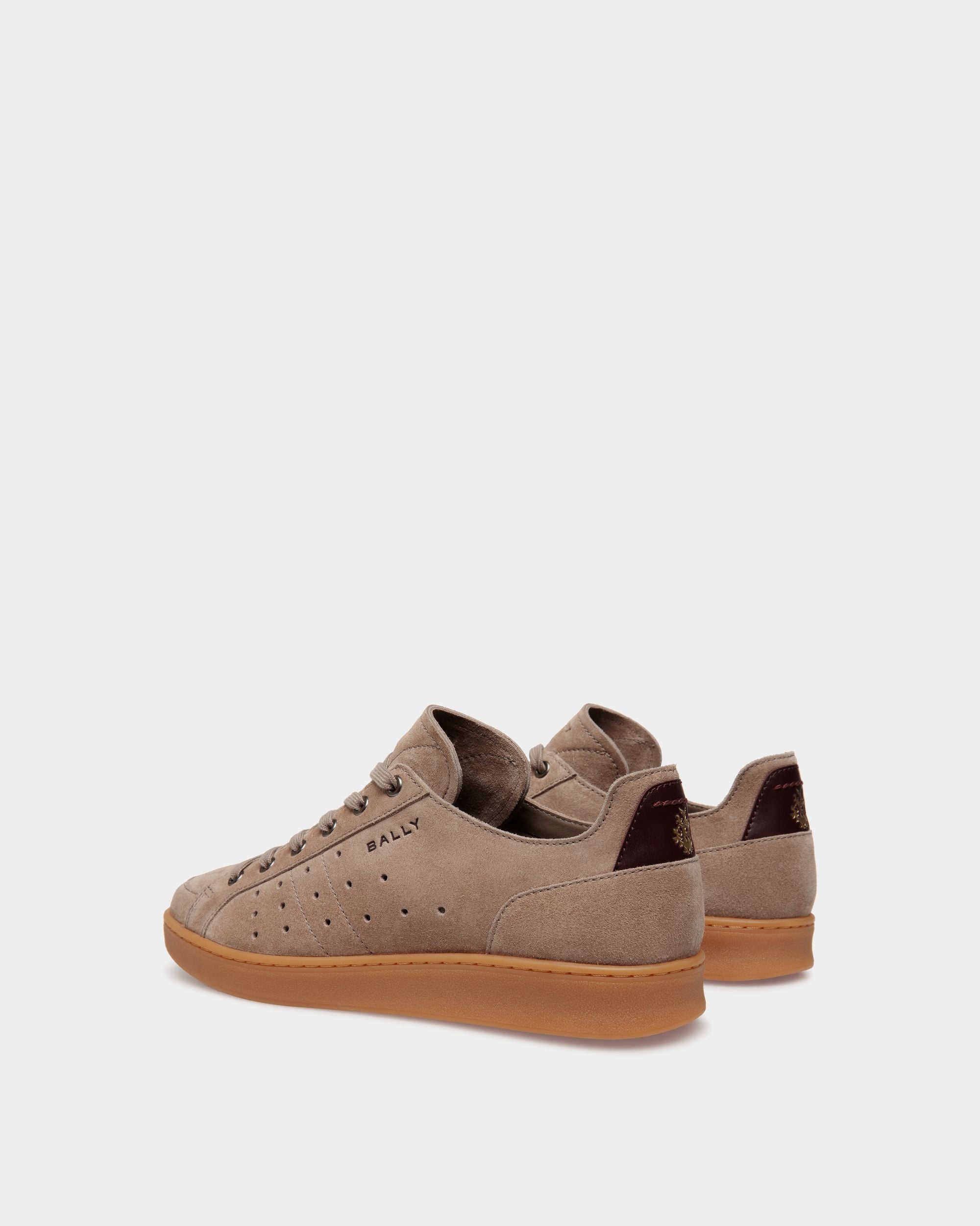 Zapatilla Tennis De Ante Topo Y Burdeos Oscuro - Hombre - Bally - 04
