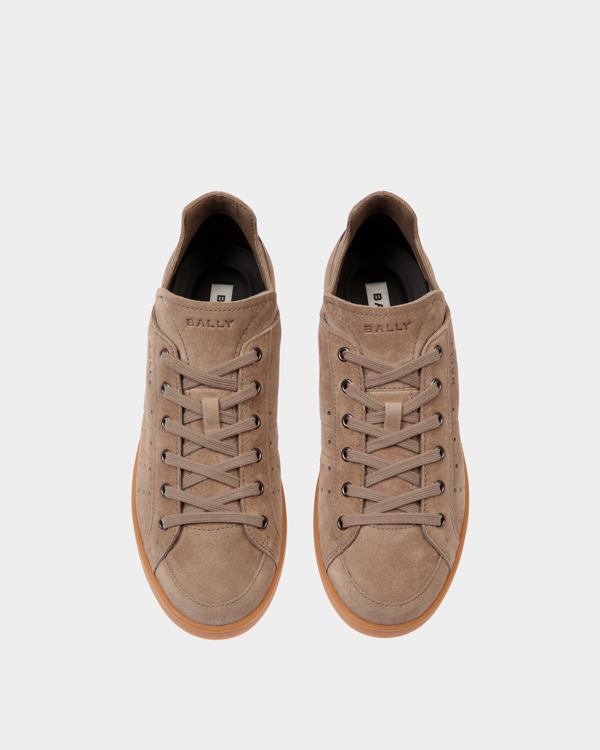 Zapatilla Tennis De Ante Topo Y Burdeos Oscuro - Hombre - Bally - 05