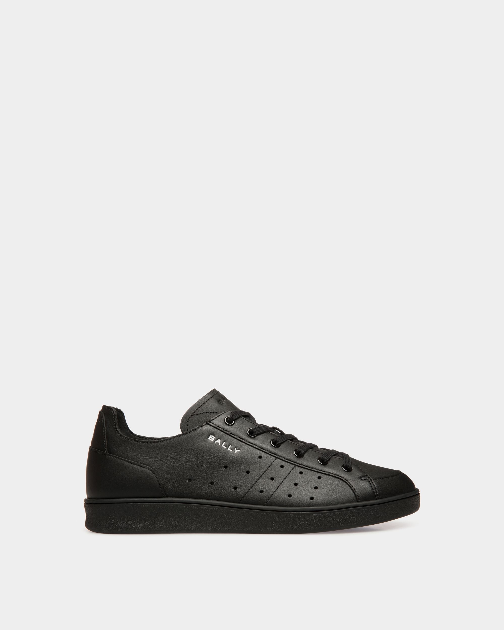 Sneaker Tennis En Cuir Noir - Homme - Bally - 01