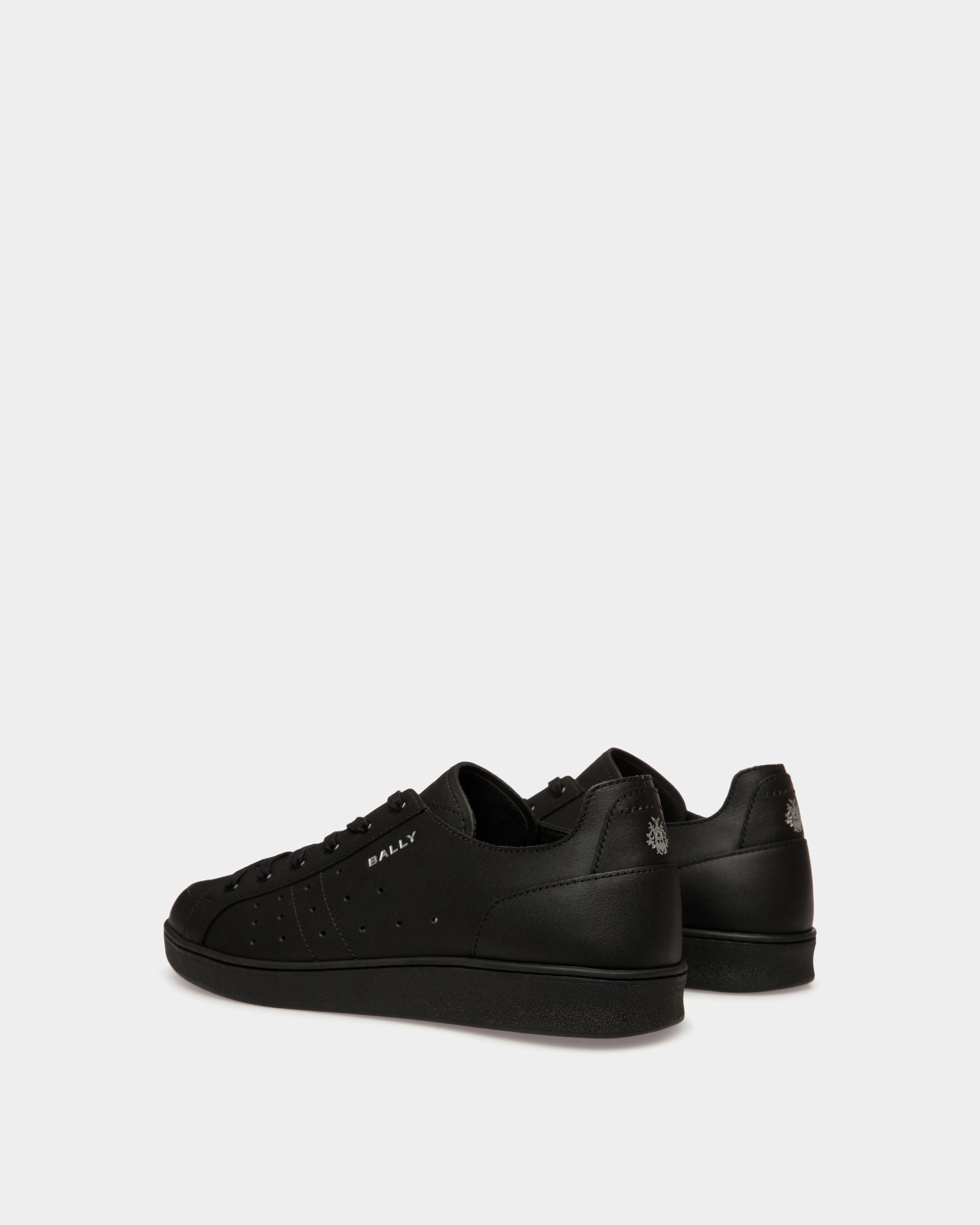 Sneaker Tennis En Cuir Noir - Homme - Bally - 04