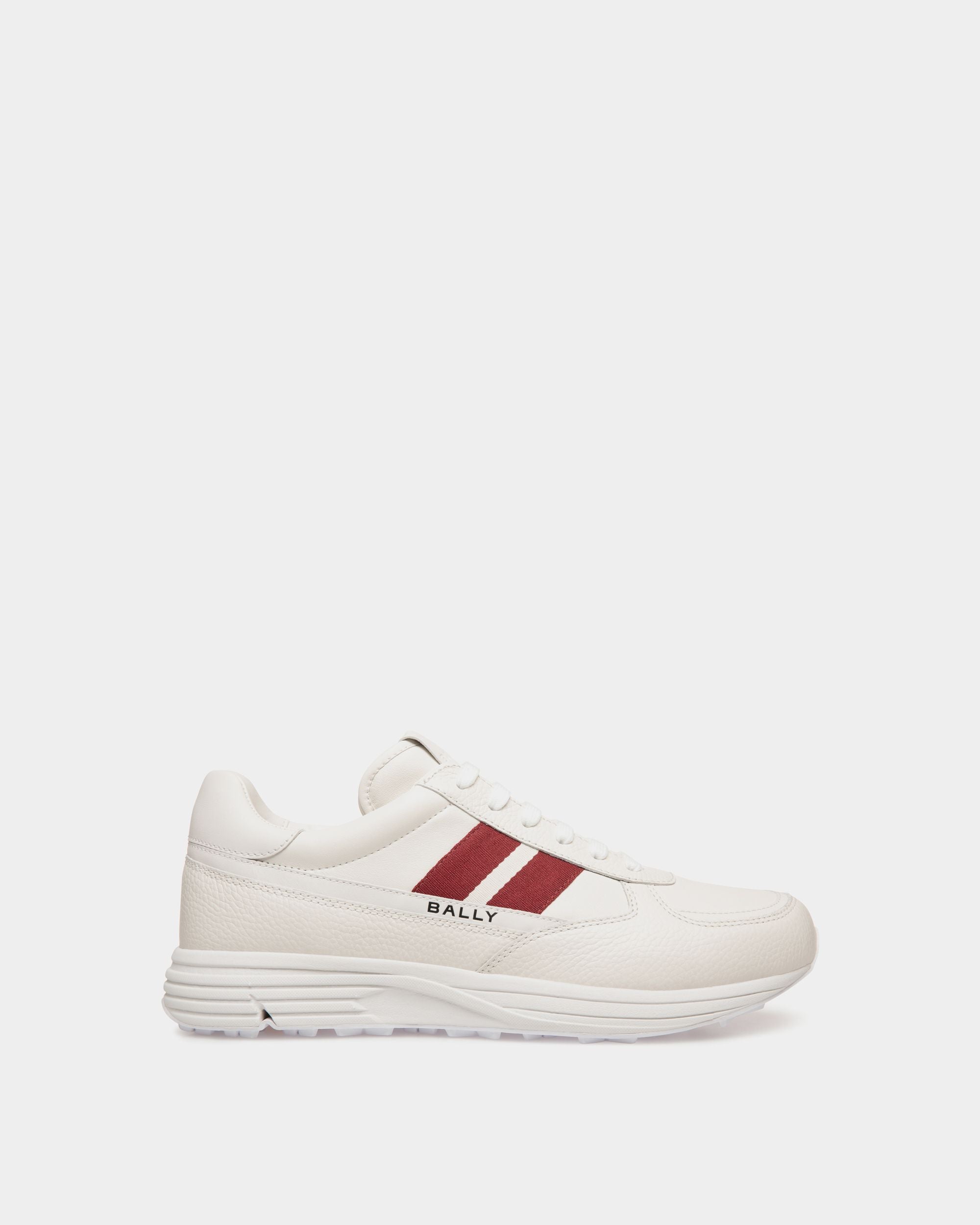 Golf Capsule Sneaker in White Grained Leather - Homme - Bally - 01