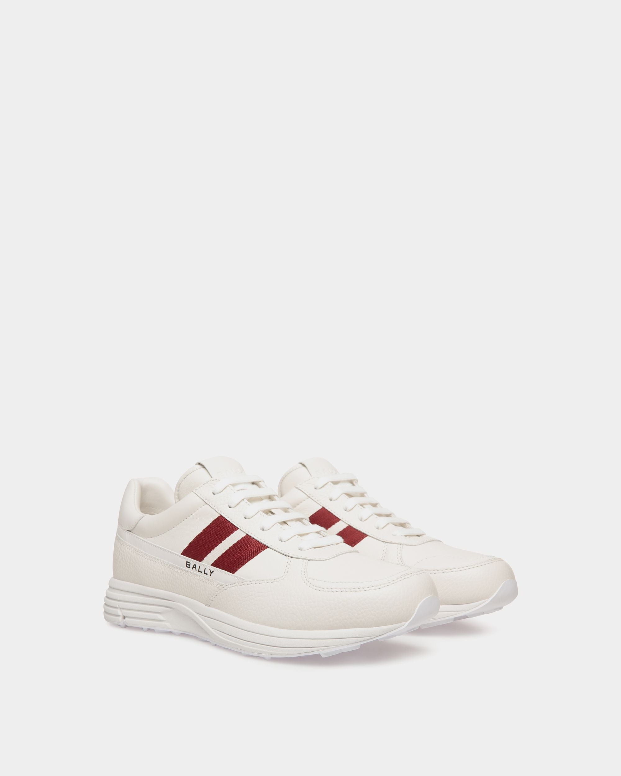 Golf Capsule Sneaker in White Grained Leather - Homme - Bally - 02