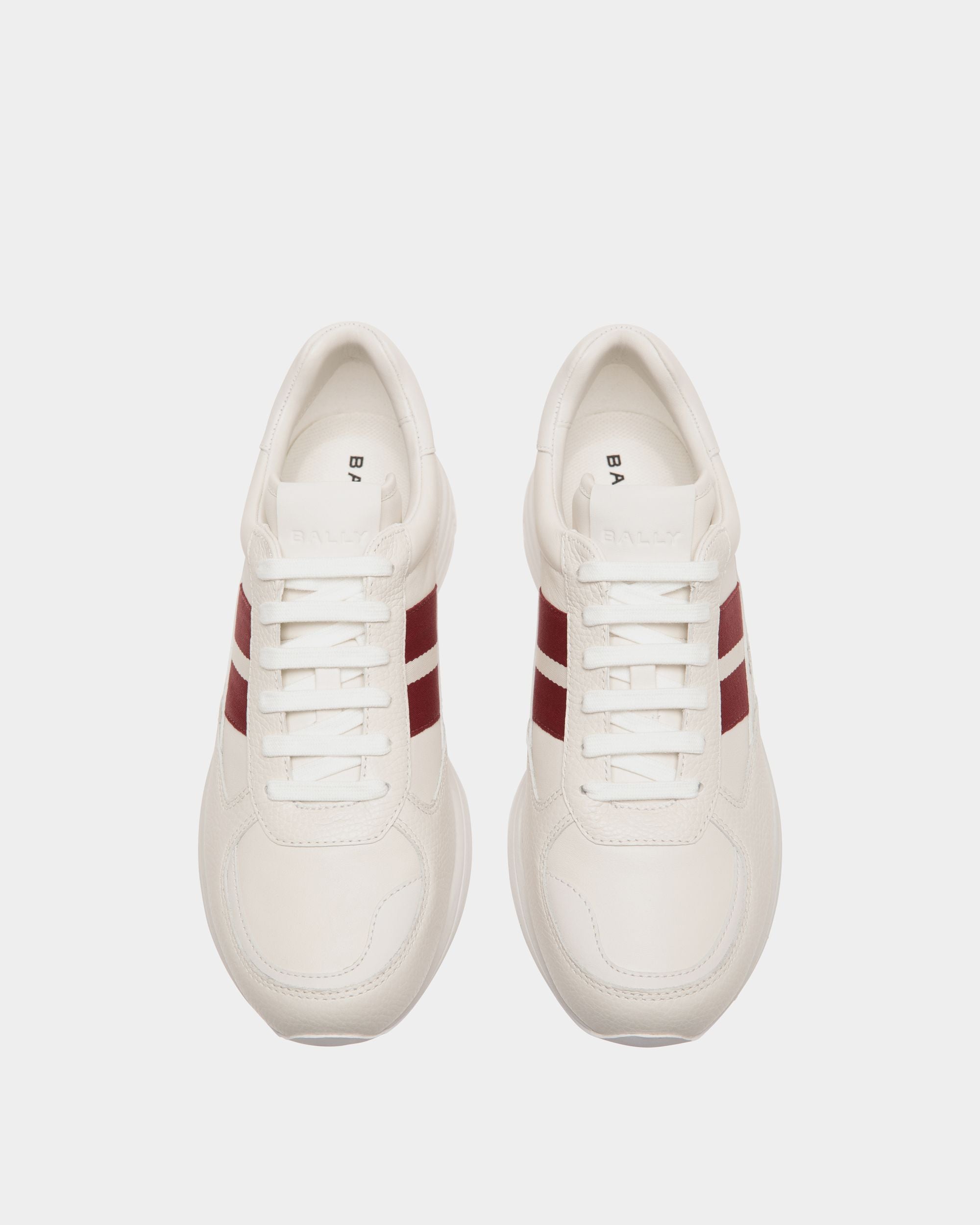 Golf Capsule Sneaker in White Grained Leather - Homme - Bally - 04