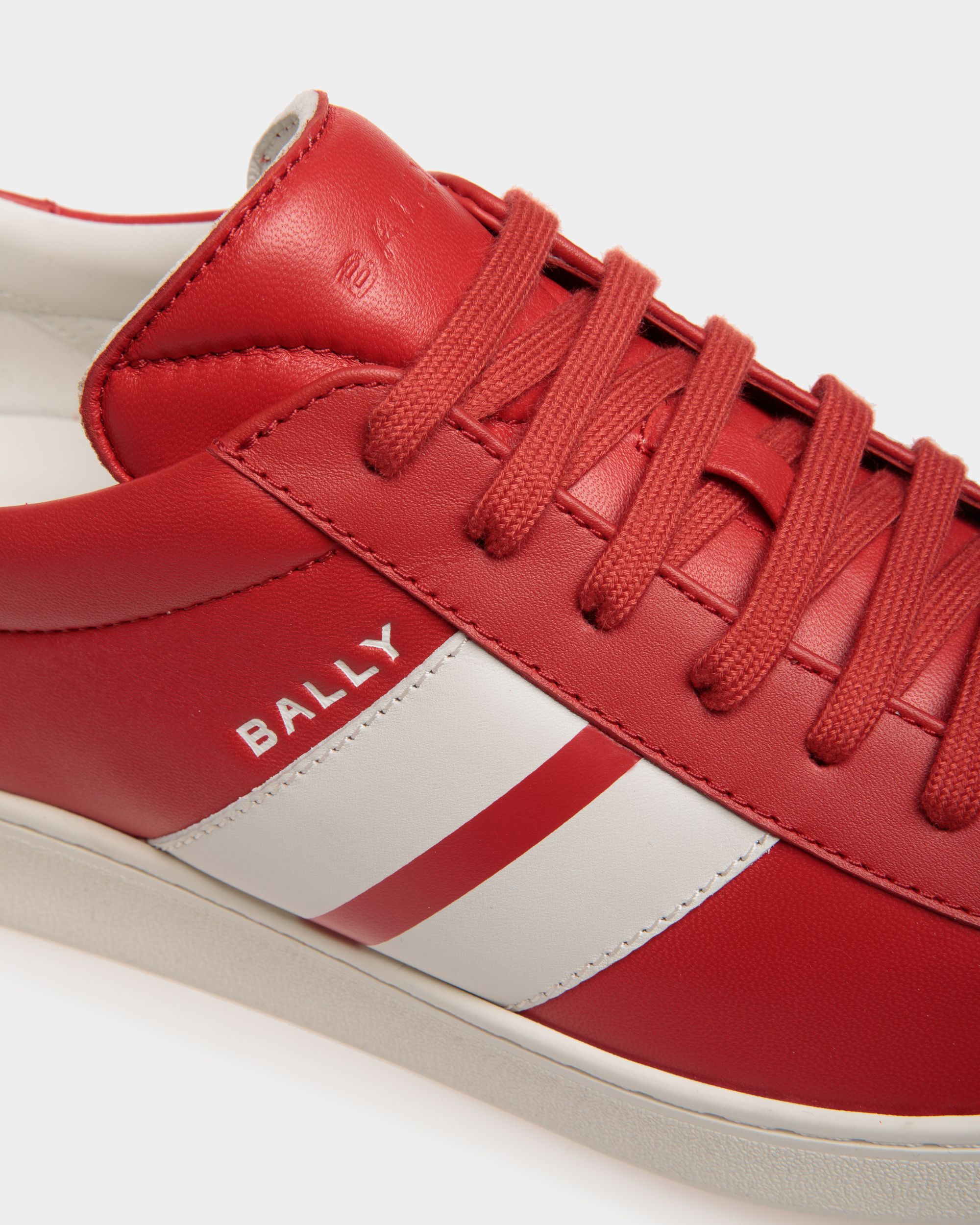 Red bally sneakers sales