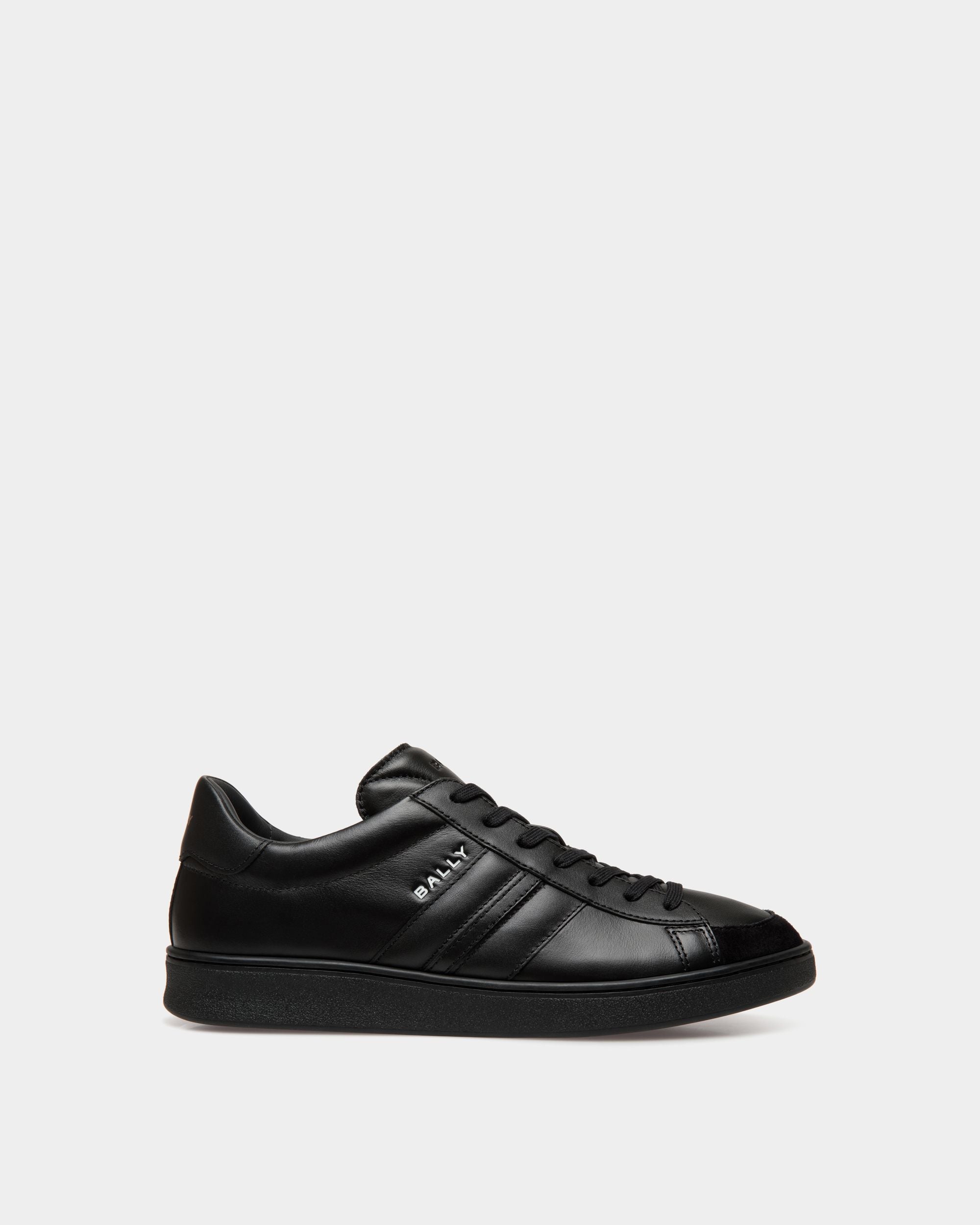 Sneaker Tennis En Cuir Noir - Homme - Bally - 01