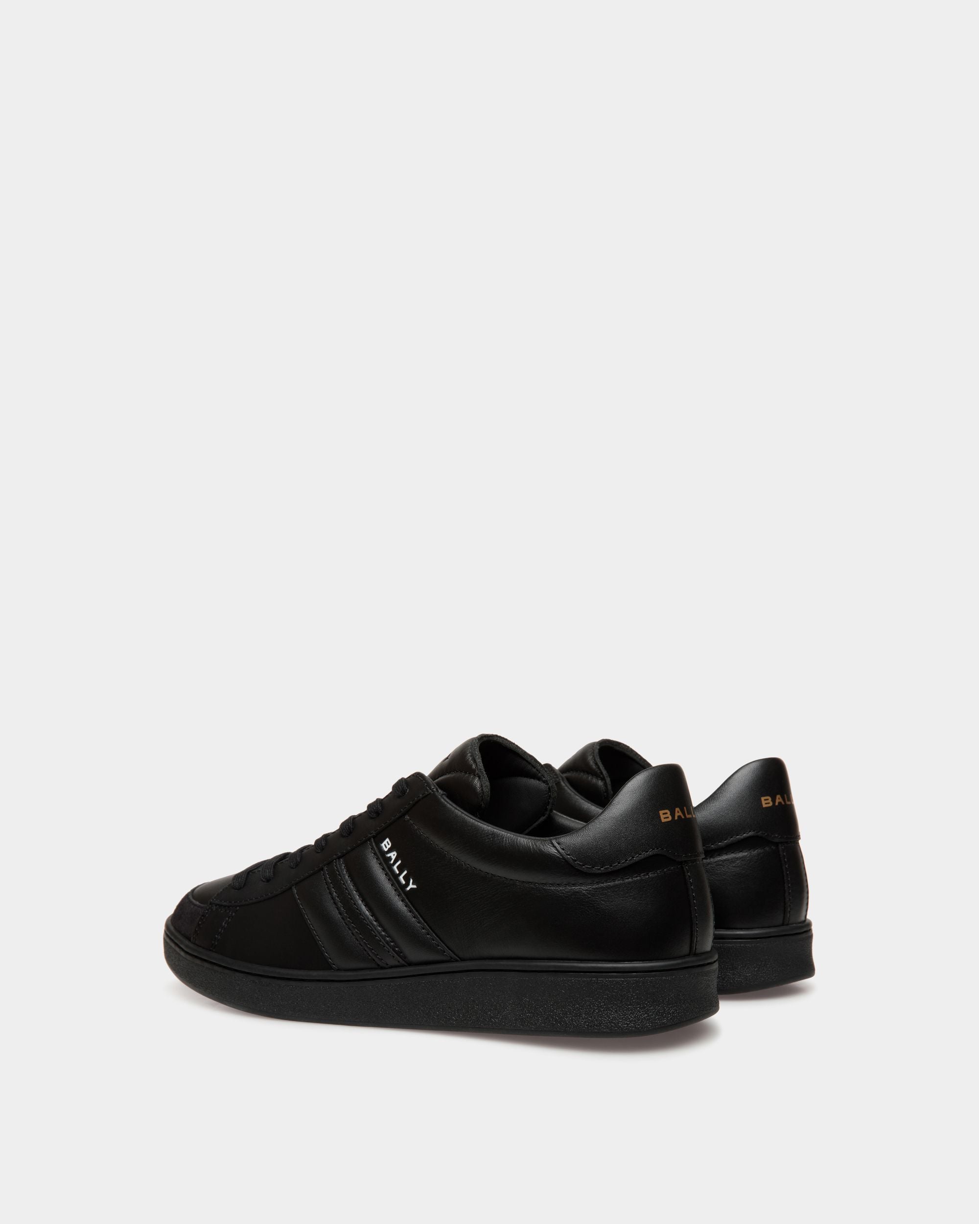 Sneaker Tennis En Cuir Noir - Homme - Bally - 03