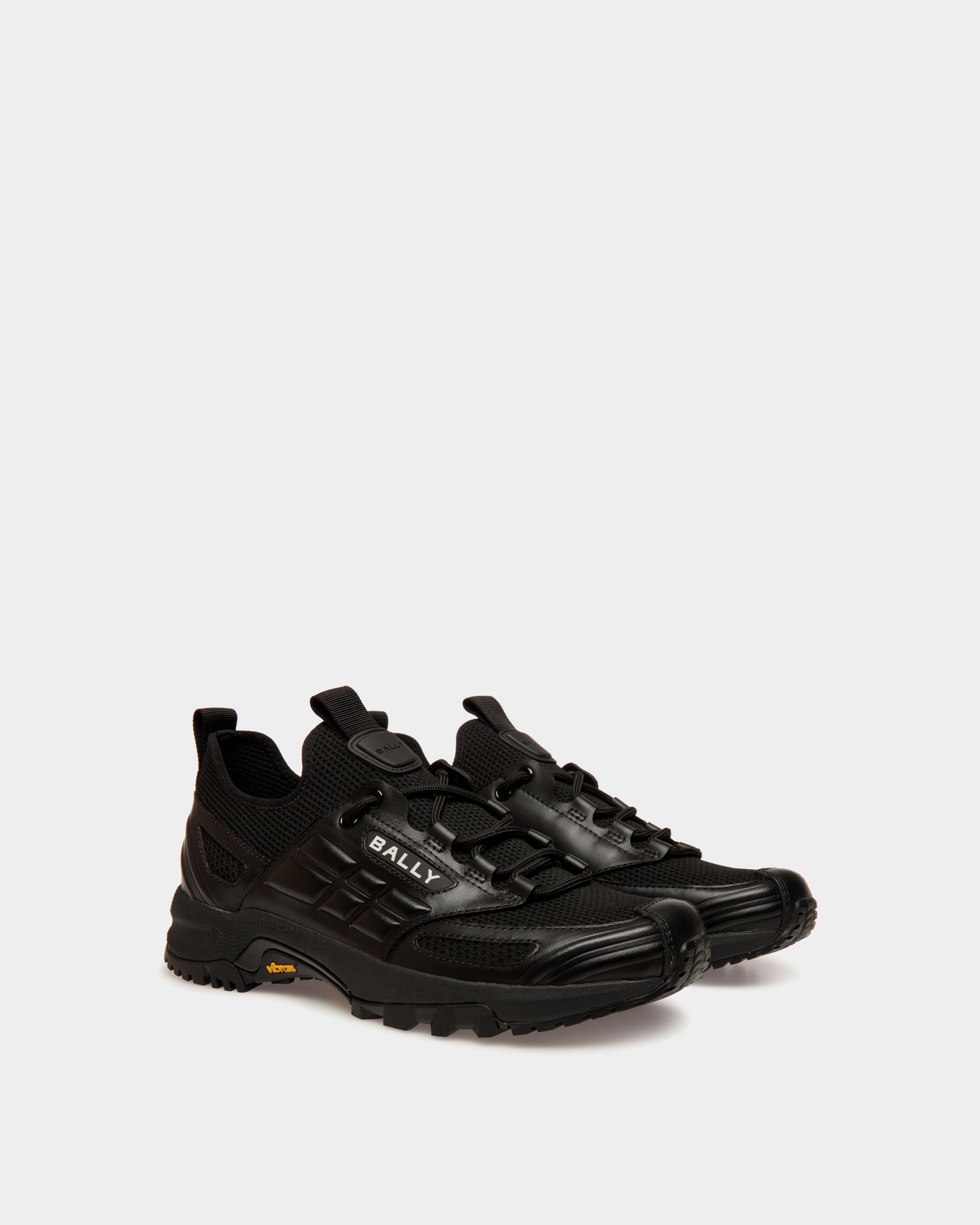 Faster Sneaker Aus Schwarzem Strickgewebe - Herren - Bally - 02