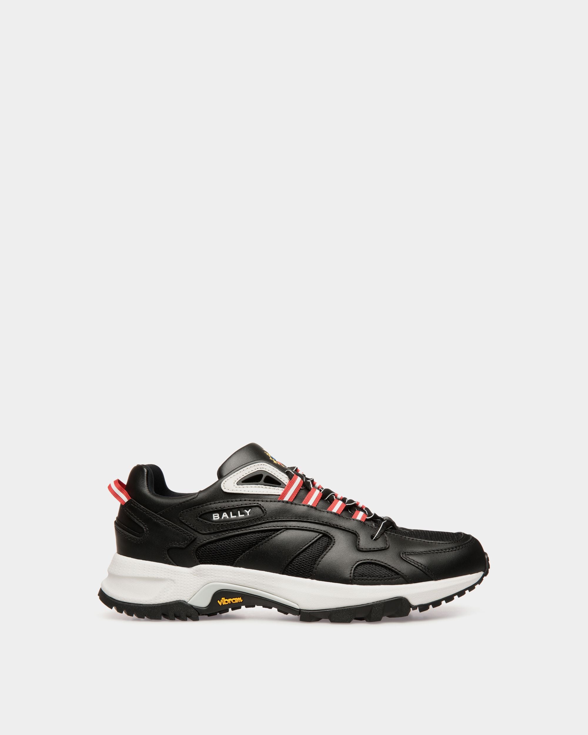 Faster Sneaker in Black Leather and Nylon - Homme - Bally - 01