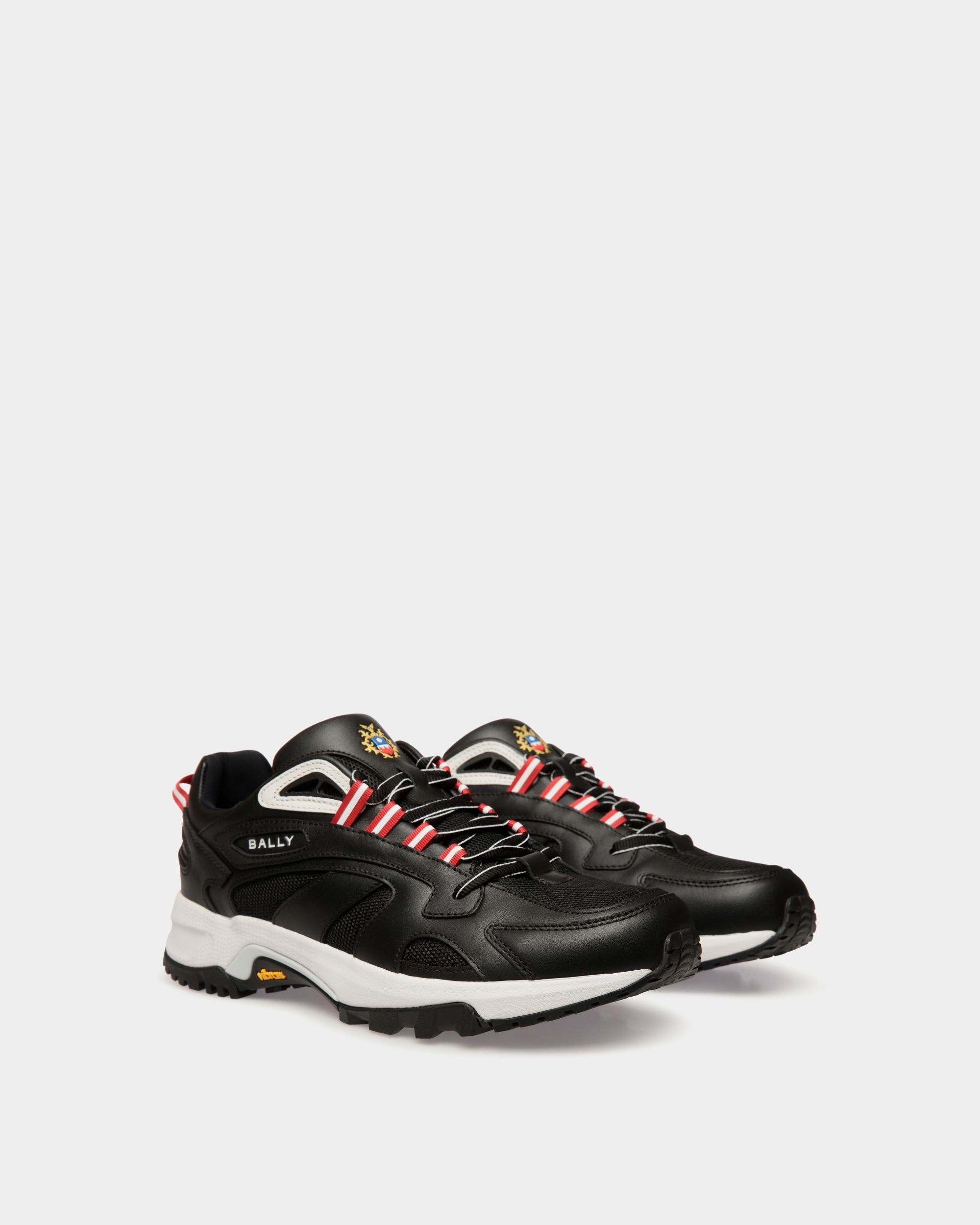 Faster Sneaker in Black Leather and Nylon - Homme - Bally - 02