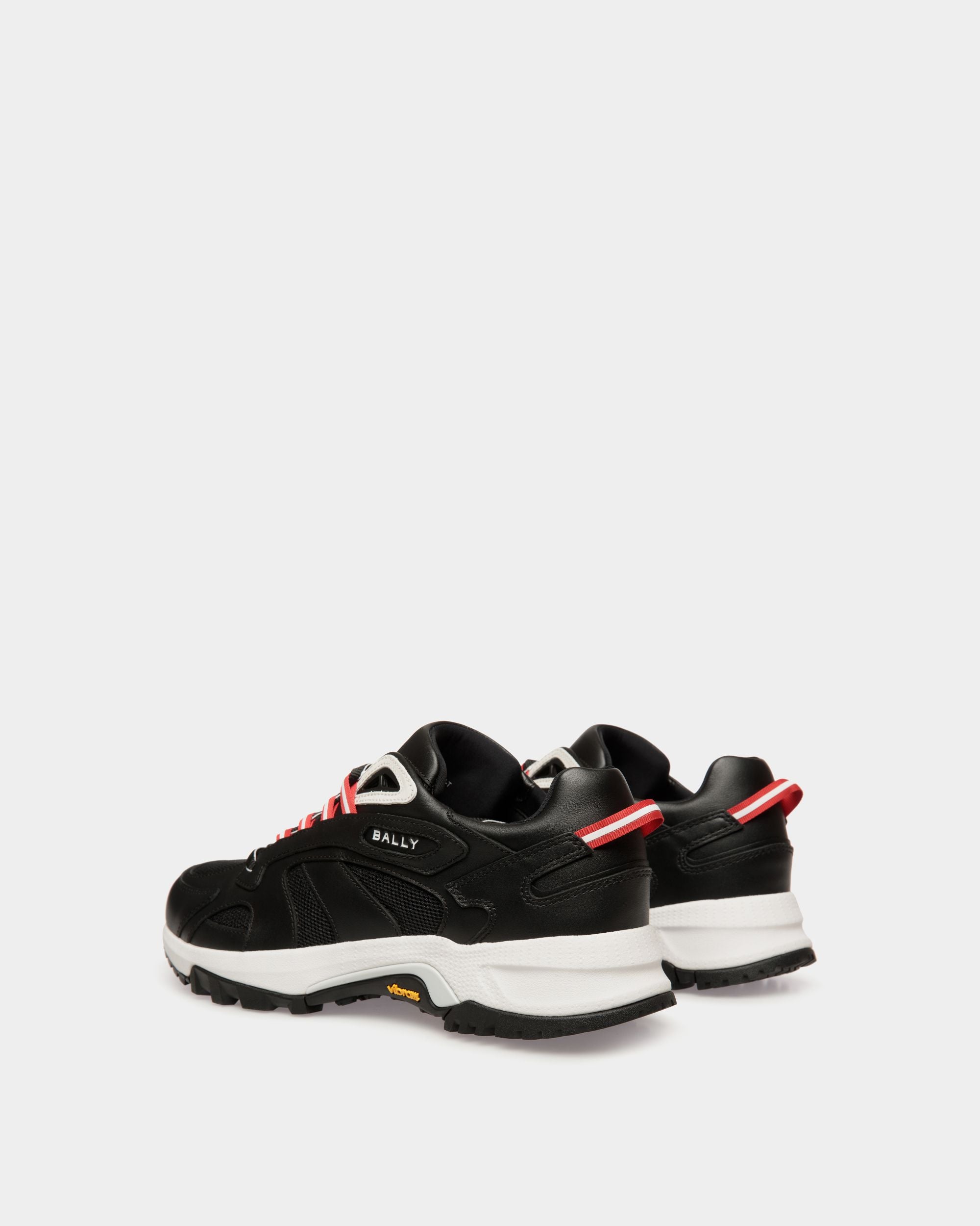 Faster Sneaker in Black Leather and Nylon - Homme - Bally - 03