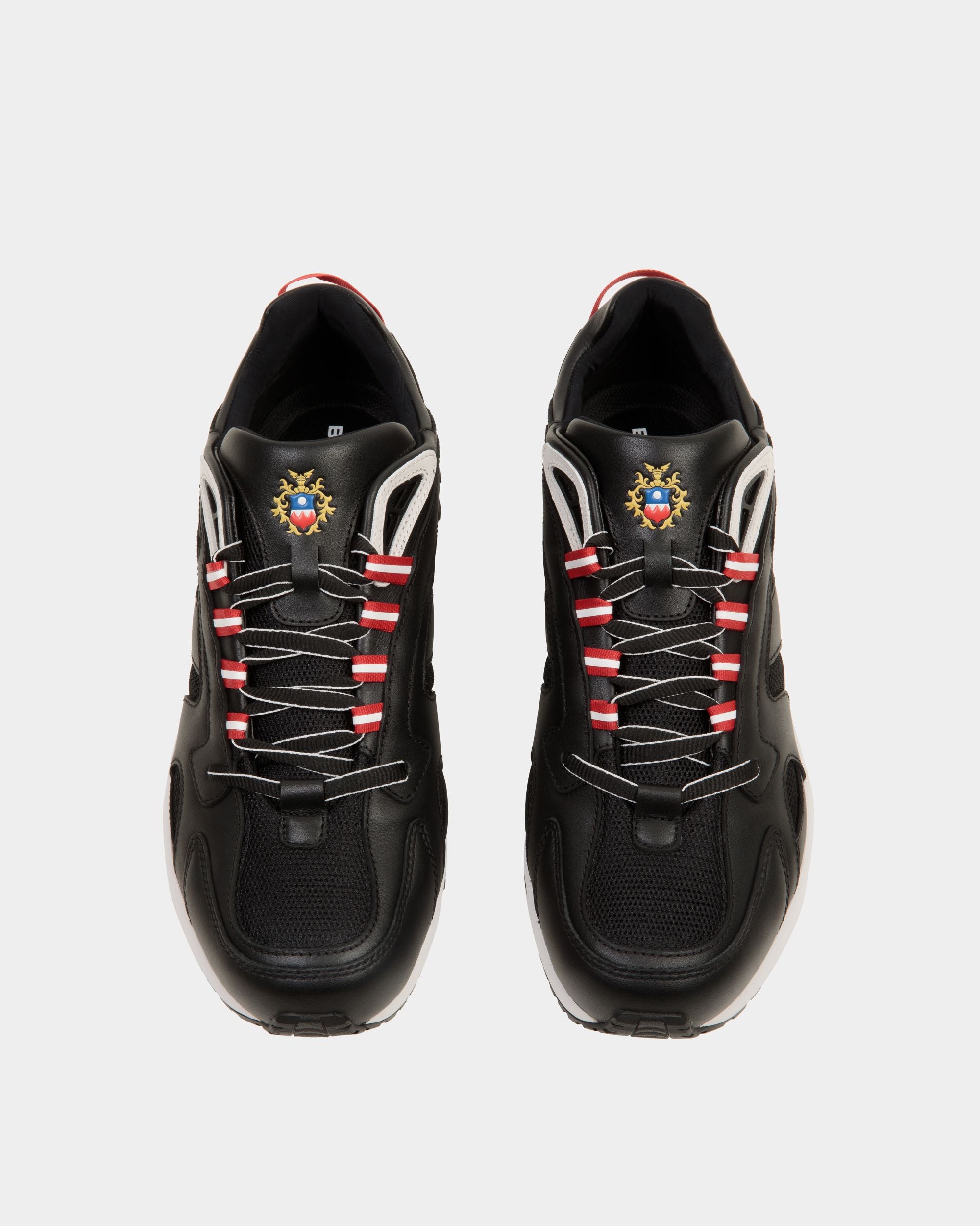 Faster Sneaker in Black Leather and Nylon - Homme - Bally - 04