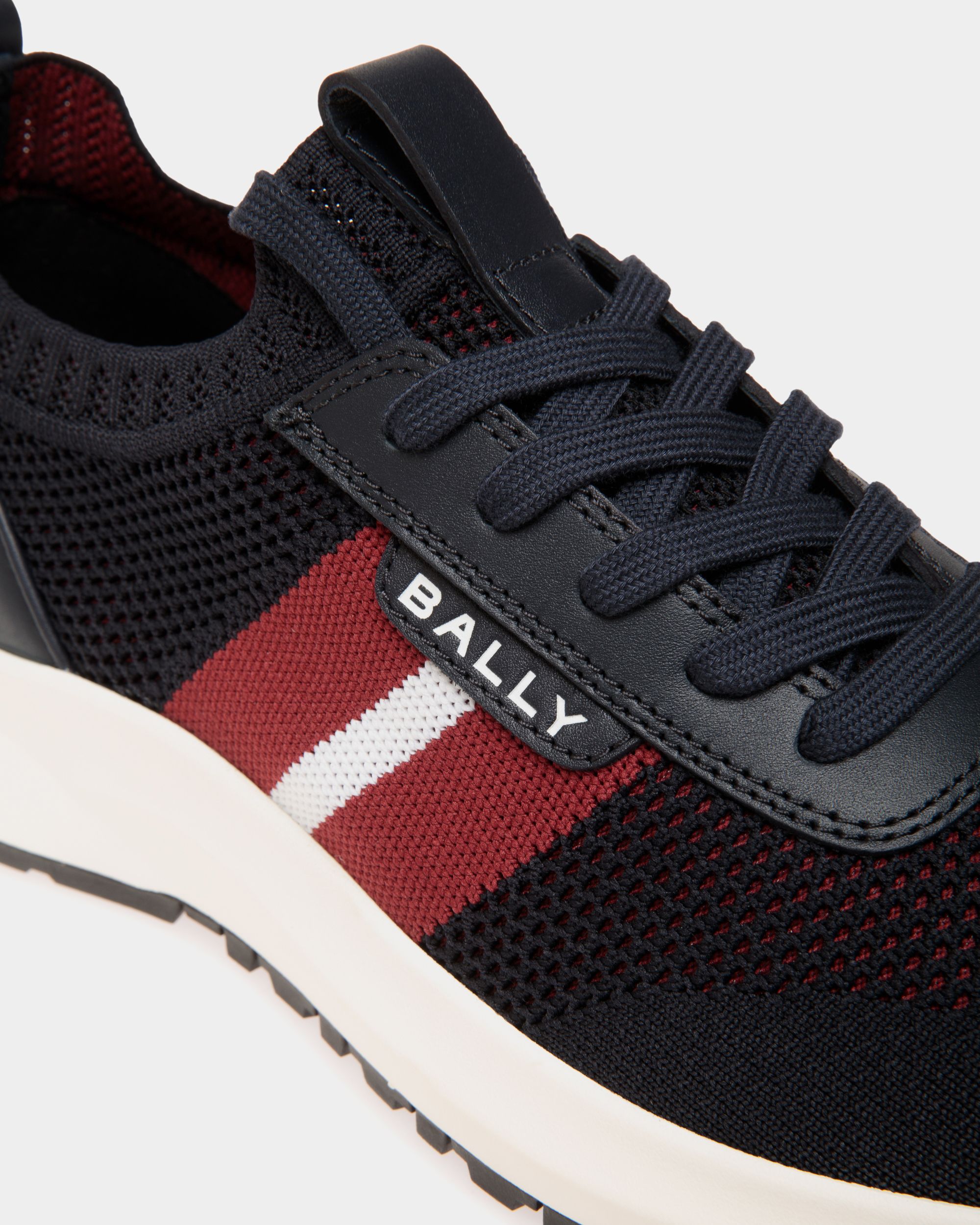 Outline Sneaker in Navy Blue Knit - Homme - Bally - 05
