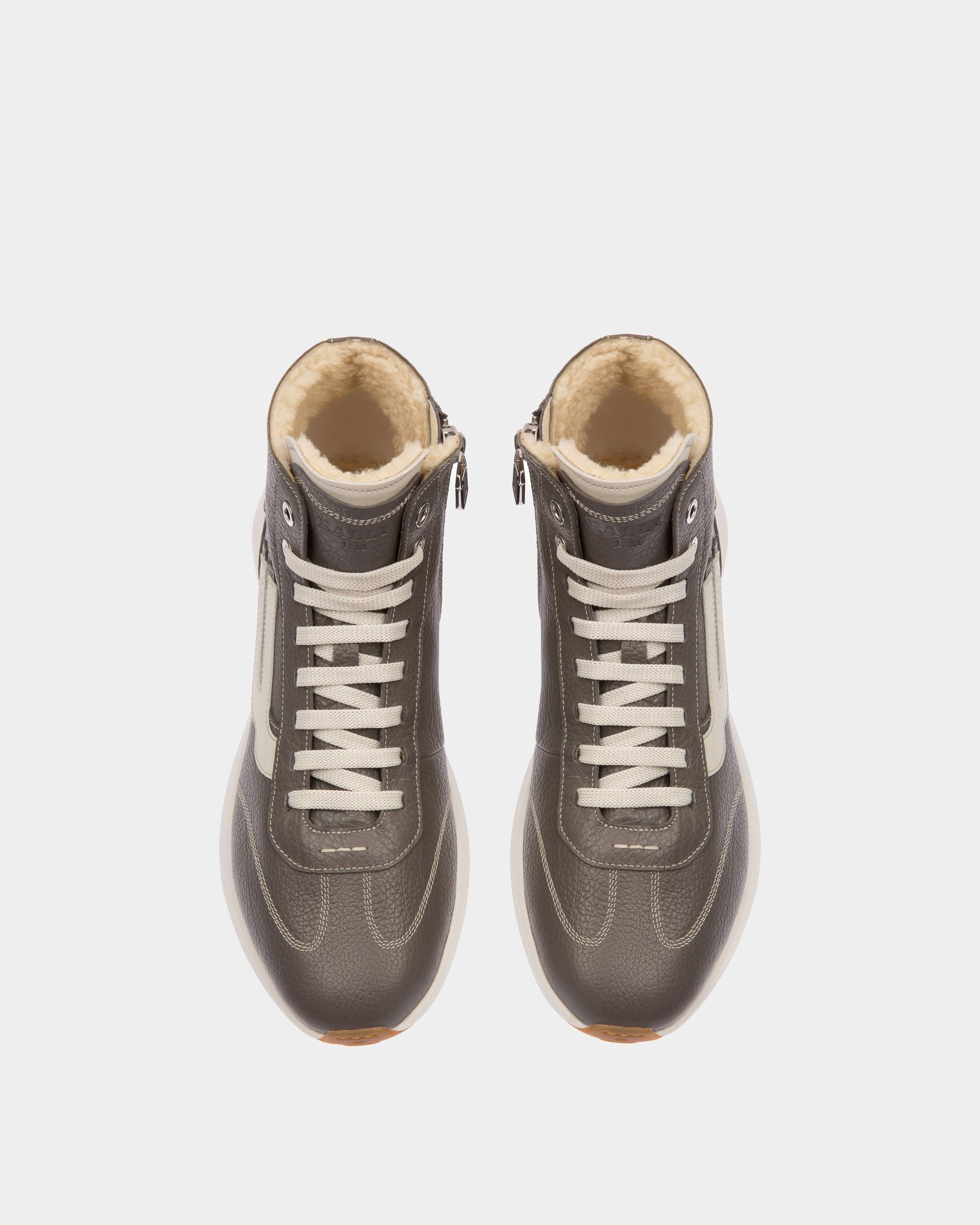 Darrel Sneakers En Cuir Minéral Foncé - Homme - Bally - 03