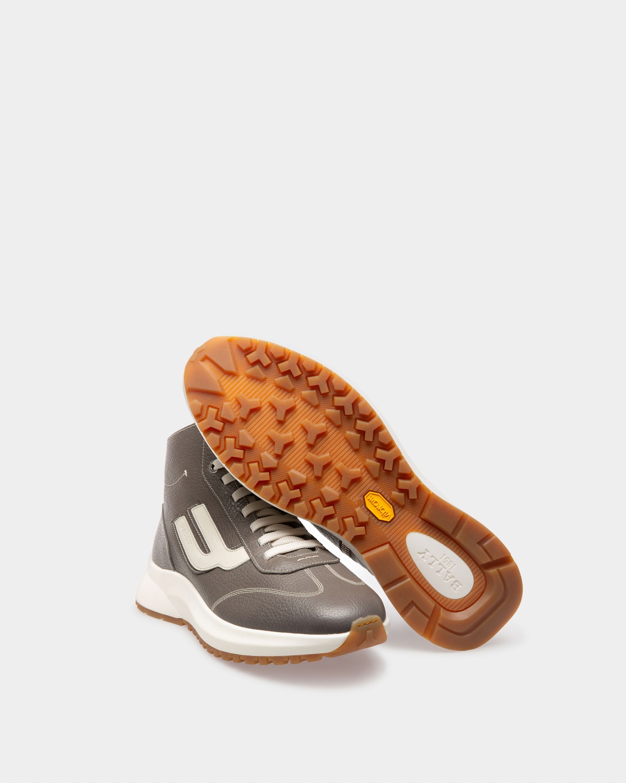Darrel Sneakers En Cuir Minéral Foncé - Homme - Bally - 05