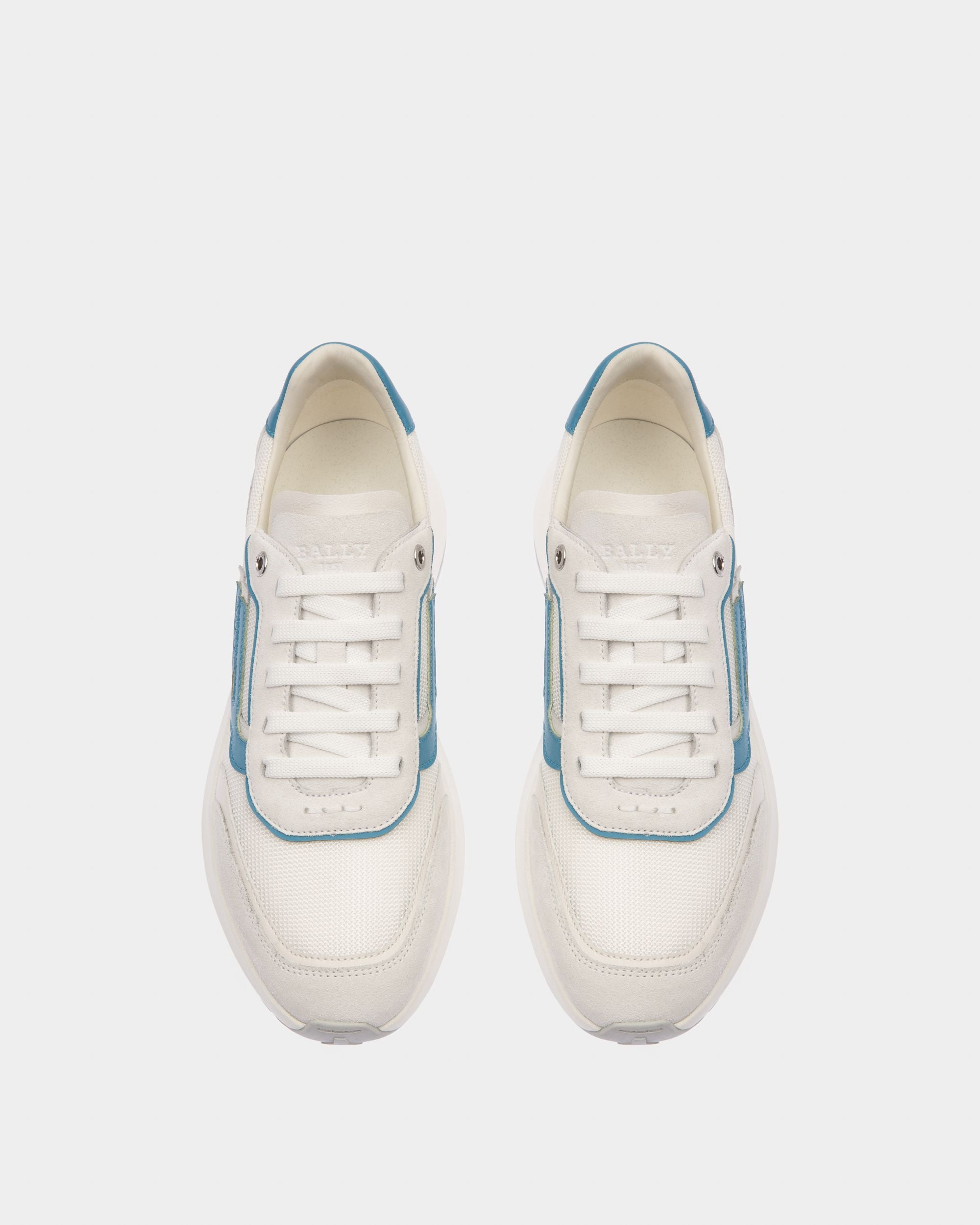 Demmy Sneakers En Maille Et Cuir Blanc - Homme - Bally - 02