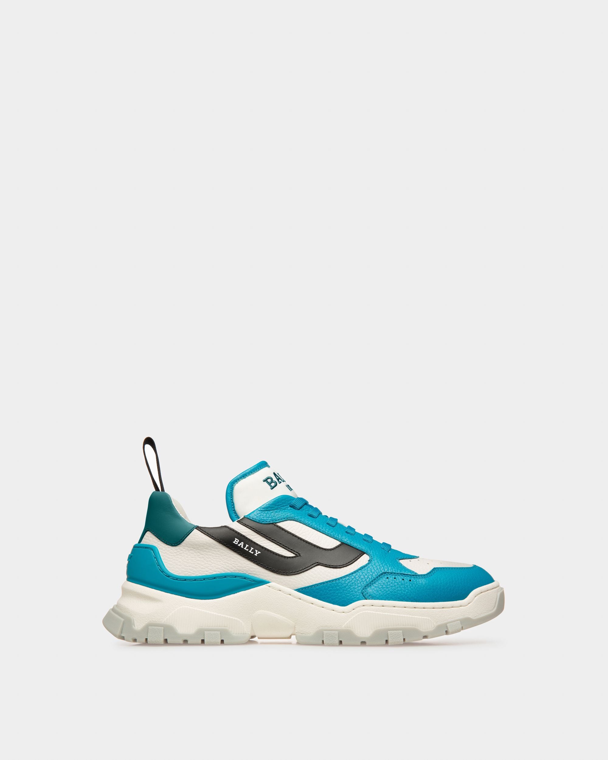 Holden Sneaker Aus Leder Und Stoff In Blau Und Weiss - Herren - Bally - 01