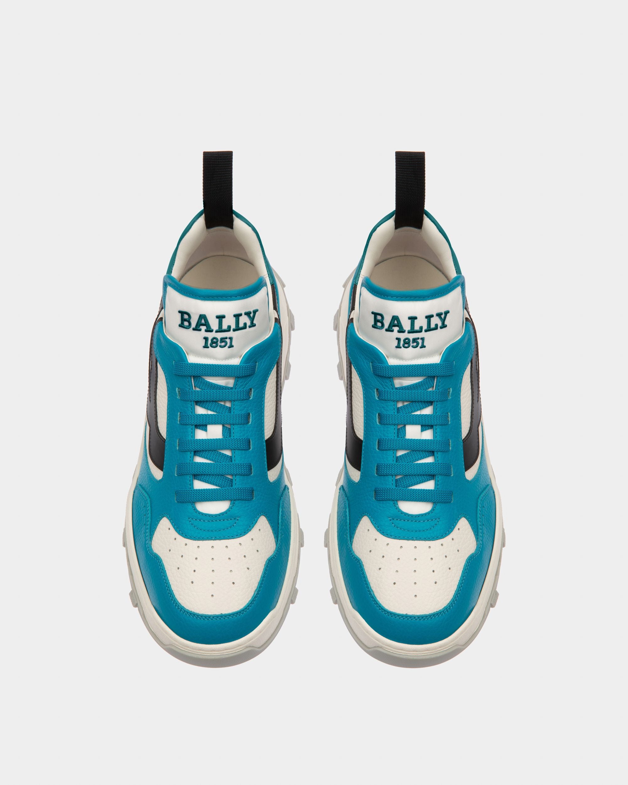 Holden Sneaker Aus Leder Und Stoff In Blau Und Weiss - Herren - Bally - 02