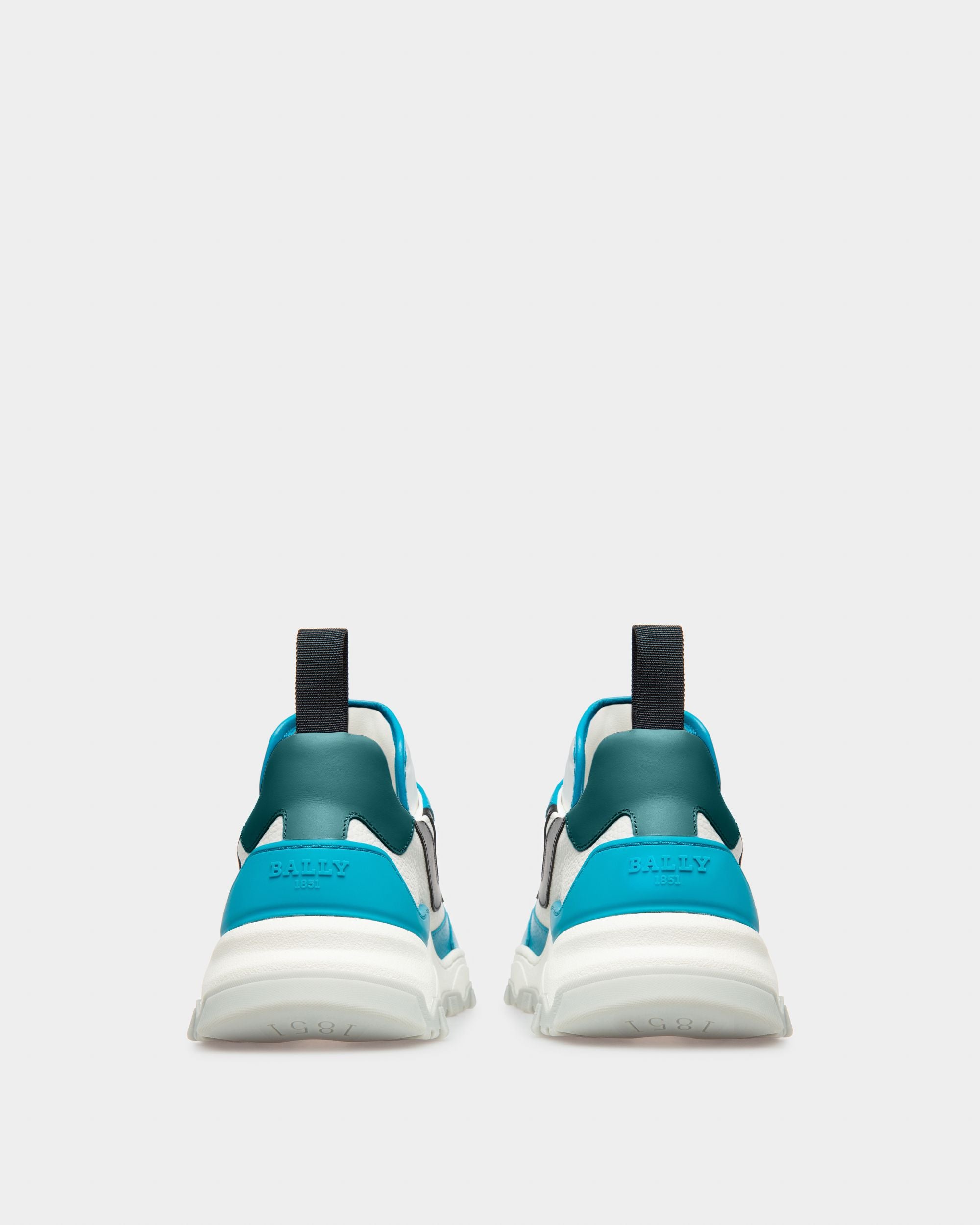 Holden Sneaker Aus Leder Und Stoff In Blau Und Weiss - Herren - Bally - 04