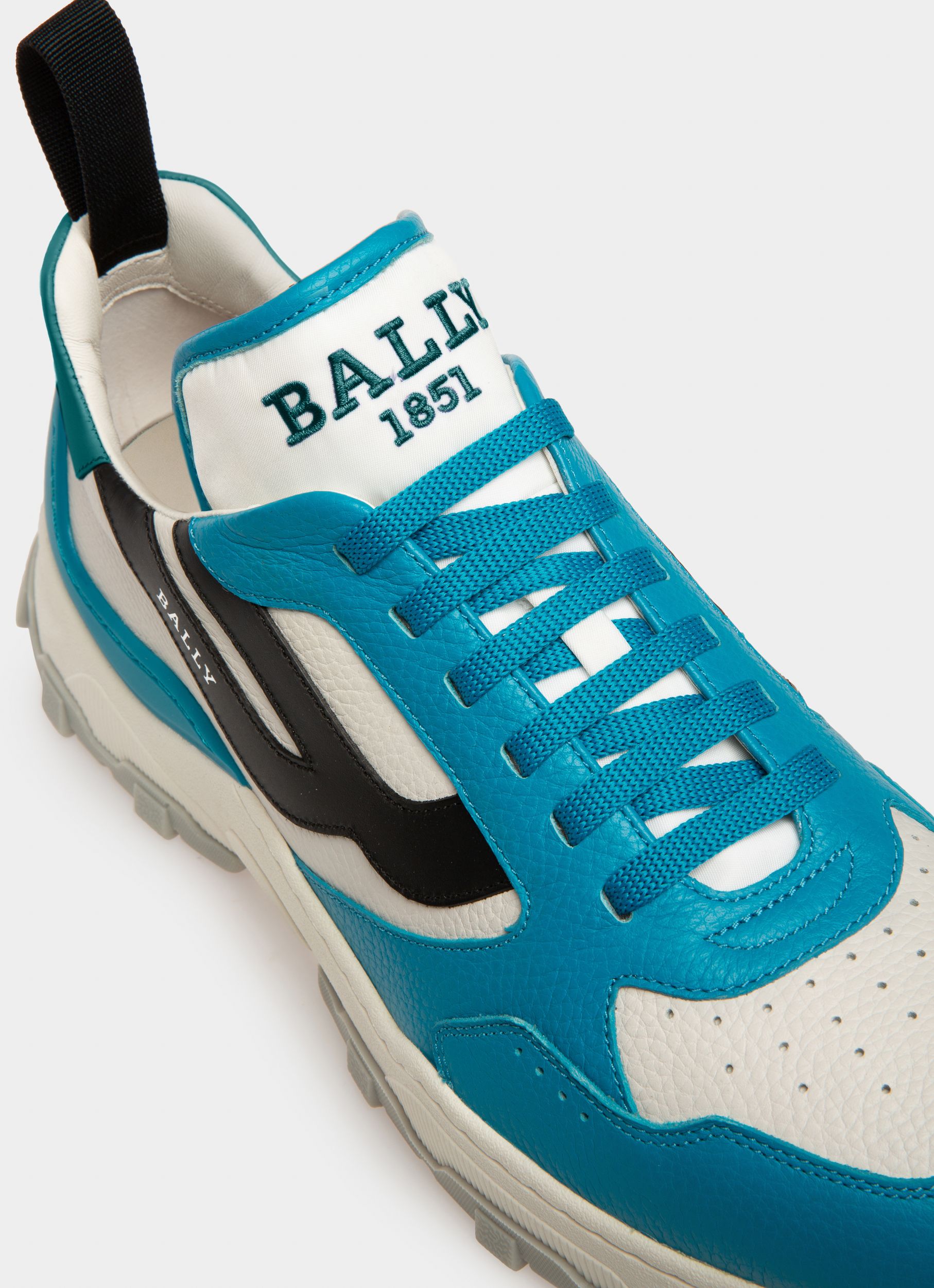 Holden Sneaker Aus Leder Und Stoff In Blau Und Weiss - Herren - Bally - 06