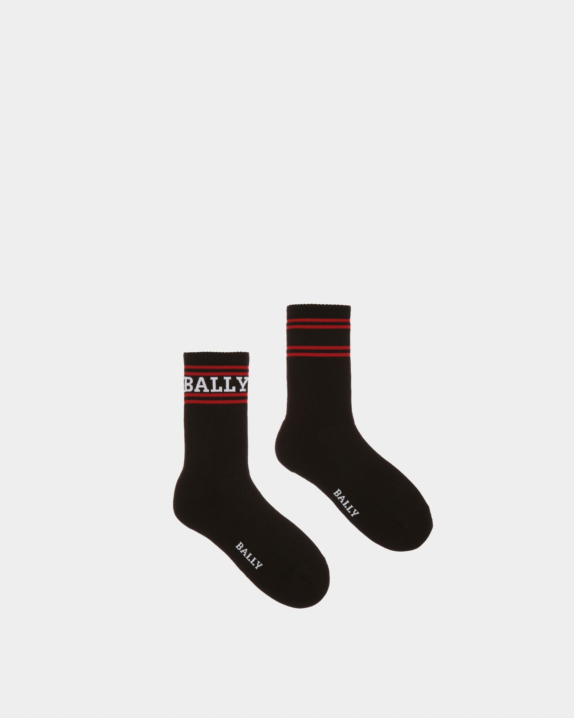 Chaussettes En Coton Noir - Homme - Bally - 01