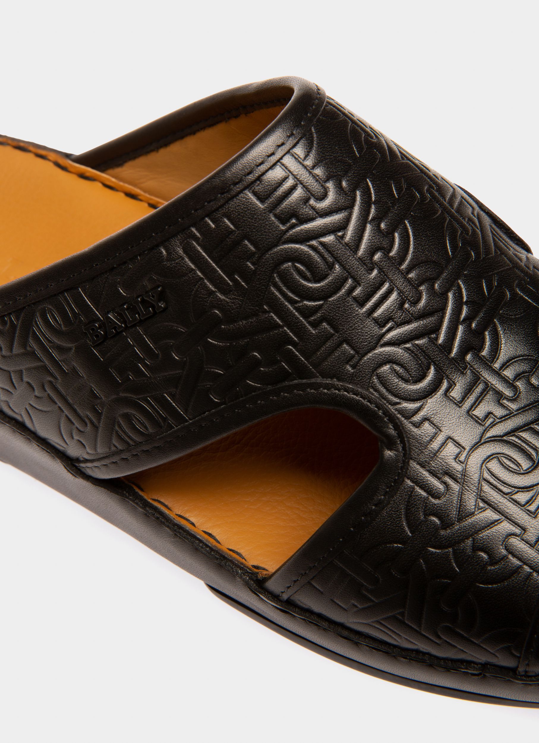 Hassan Sandals In Black Leather - Hombre - Bally - 05
