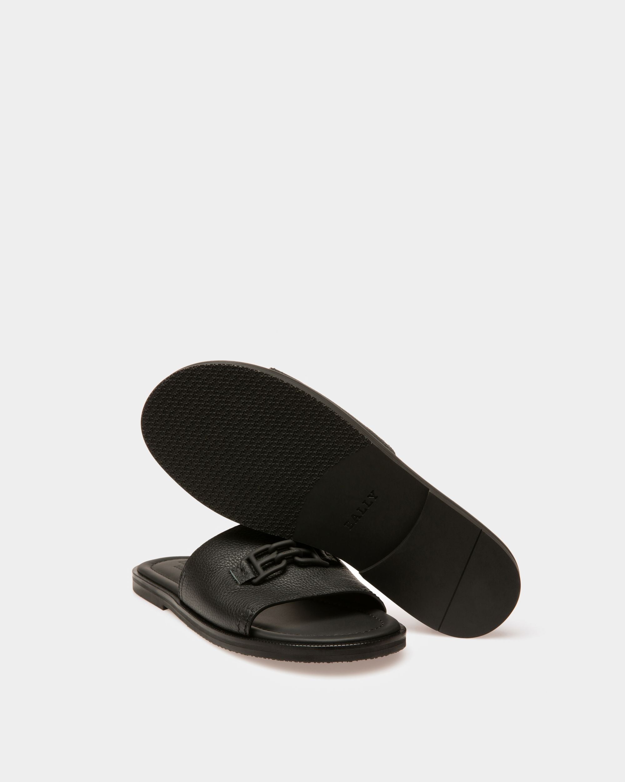 Jareth Sandaletten Aus Schwarzem Leder - Herren - Bally - 04