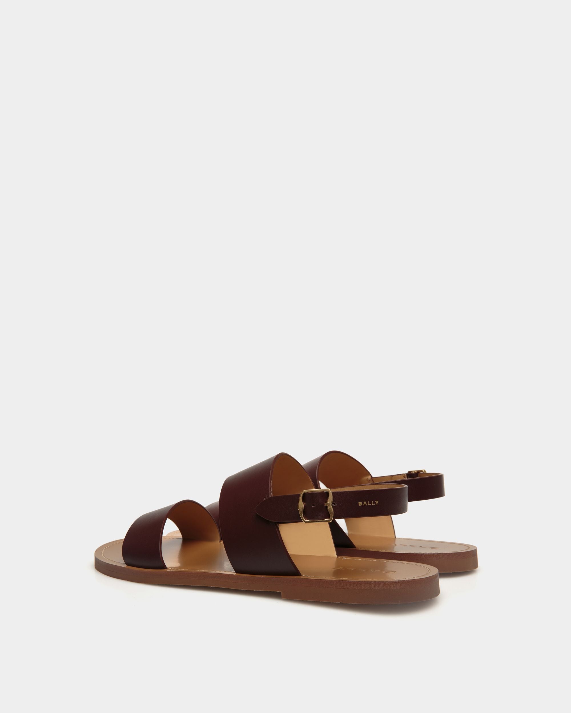 Chateau Sandale Aus Leder In Kastanienbraun - Herren - Bally - 03