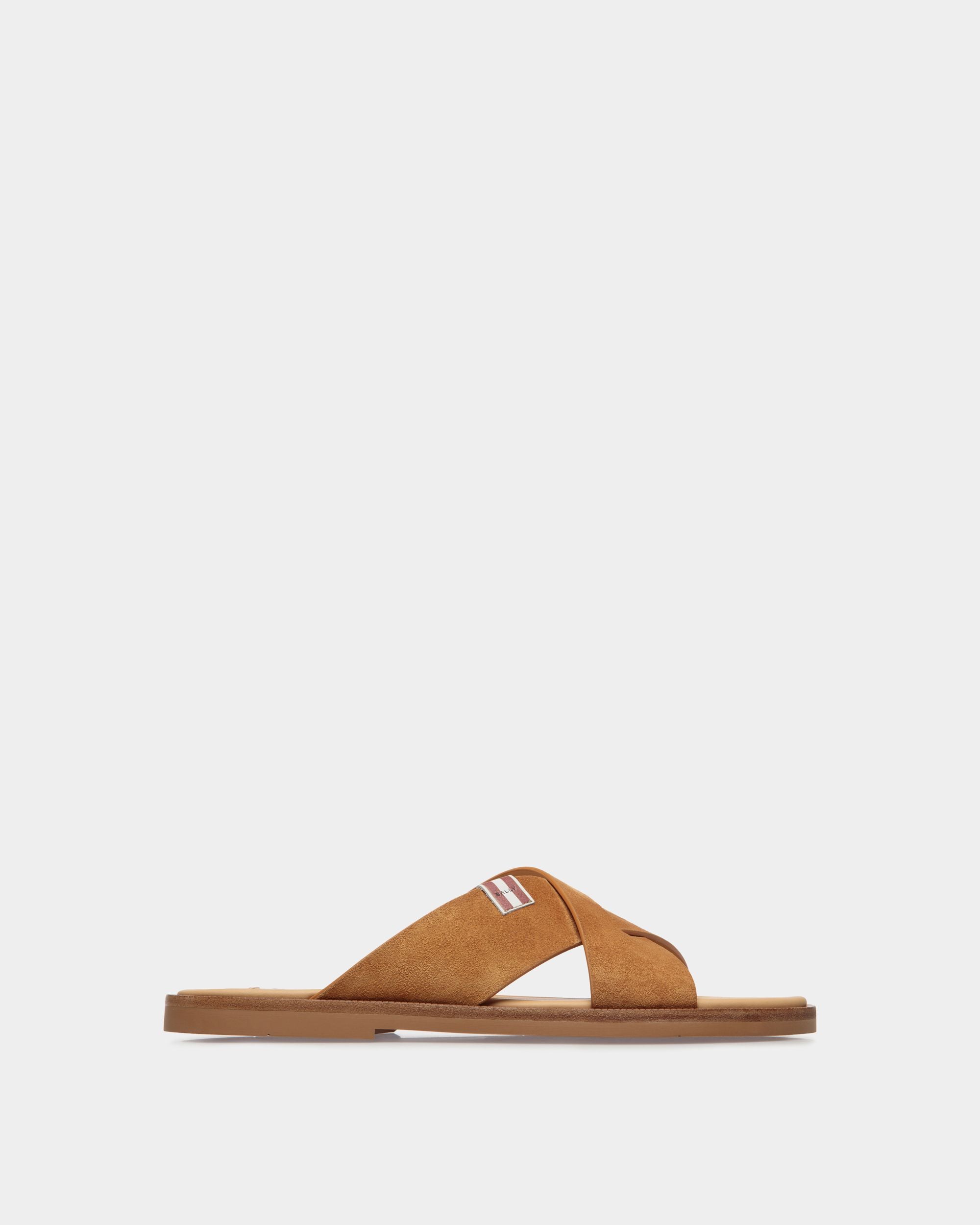Glide Sandale Aus Braunem Veloursleder - Herren - Bally - 01