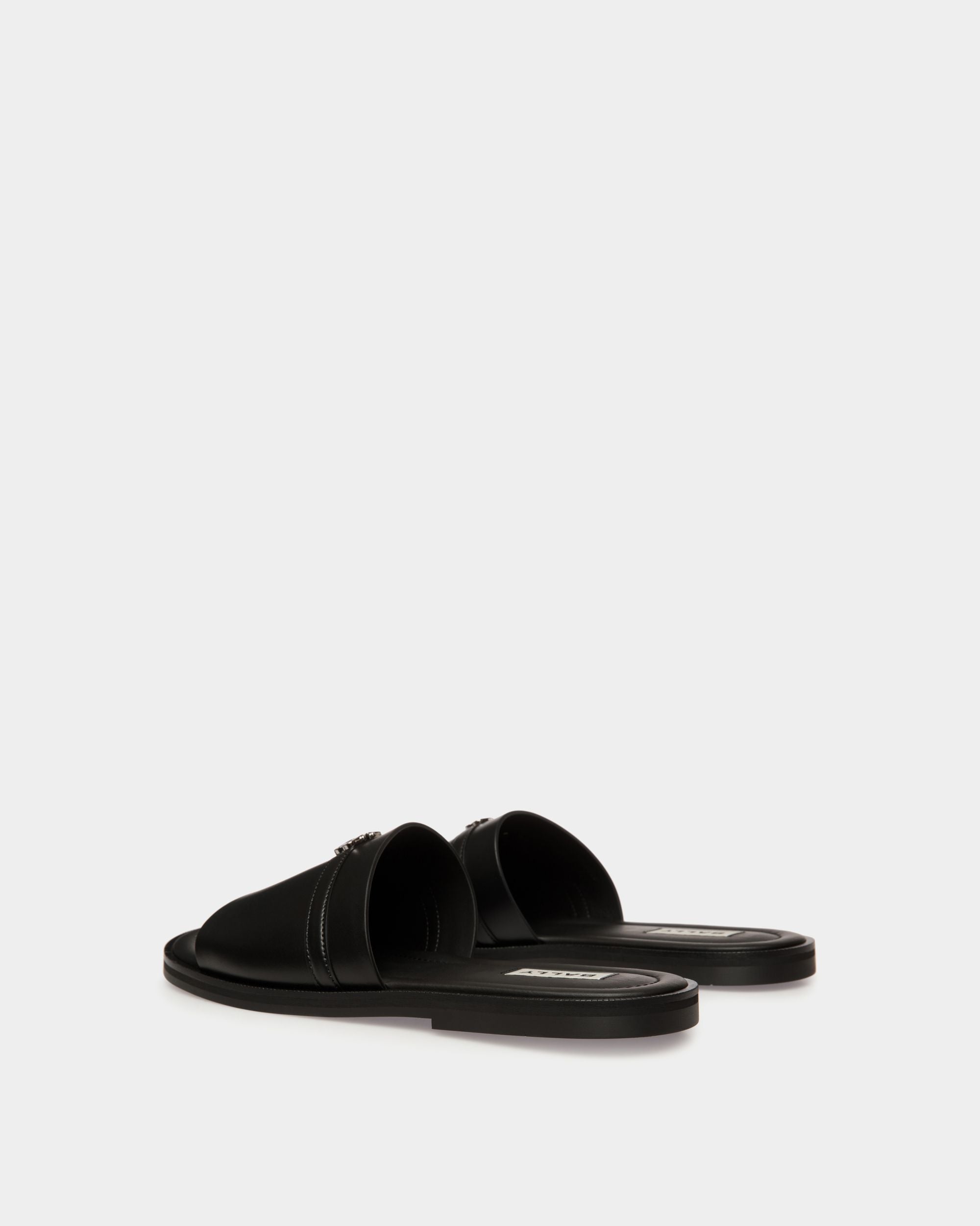 Glide Sandal in Black Leather - Homme - Bally - 03
