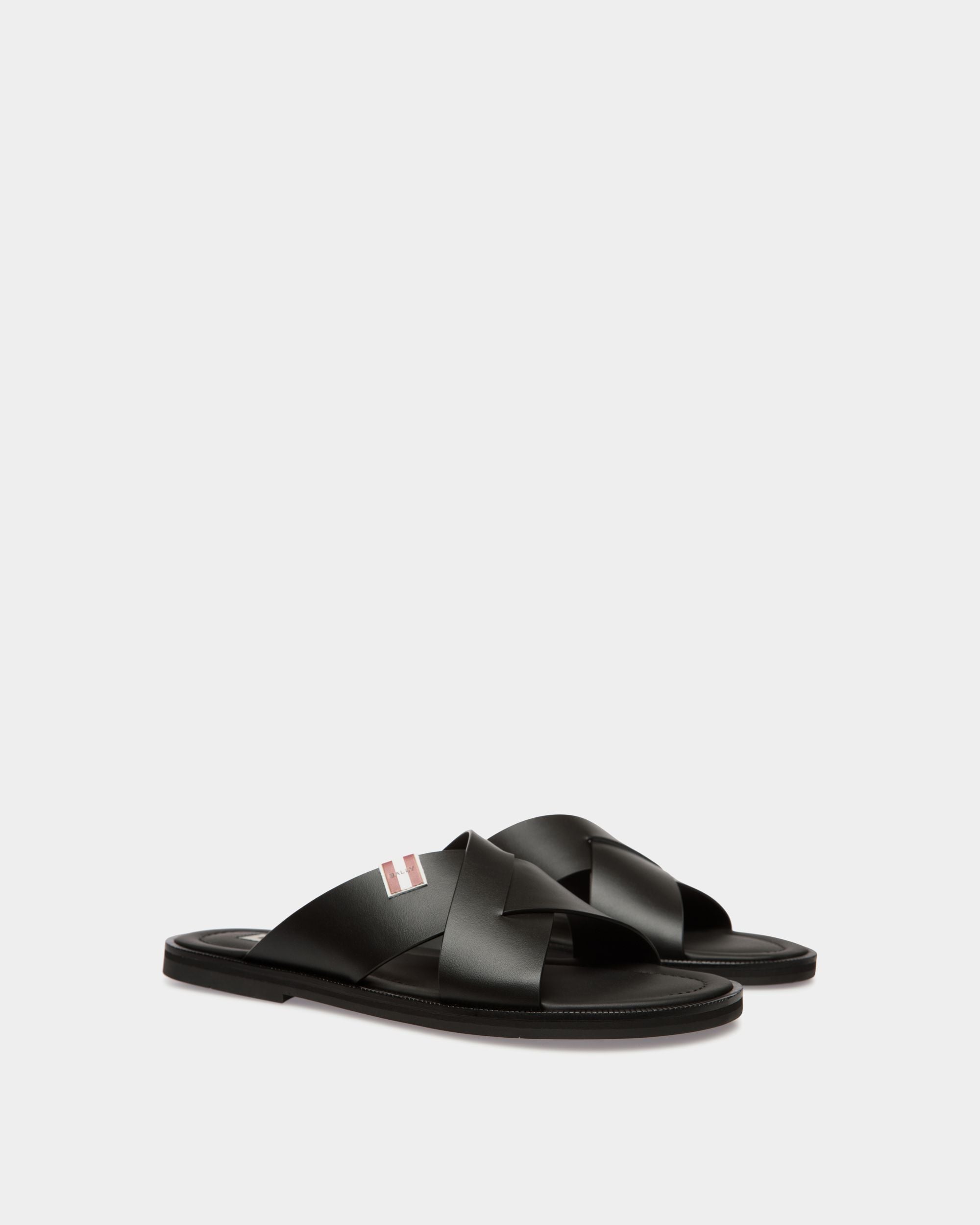Glide Sandal in Black Leather - Herren - Bally - 02
