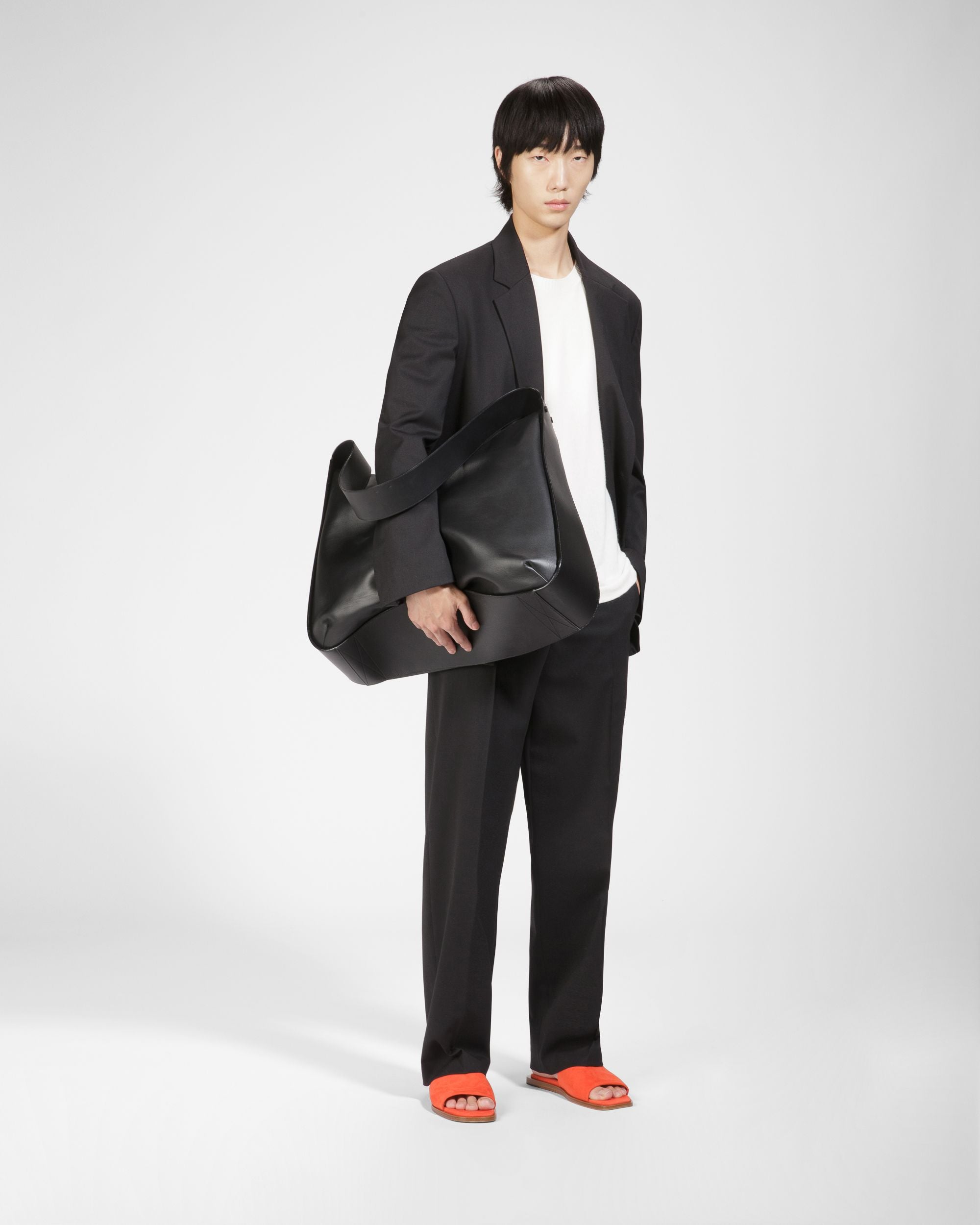 Pantalon Noir En Laine Mélangée - Homme - Bally - 05