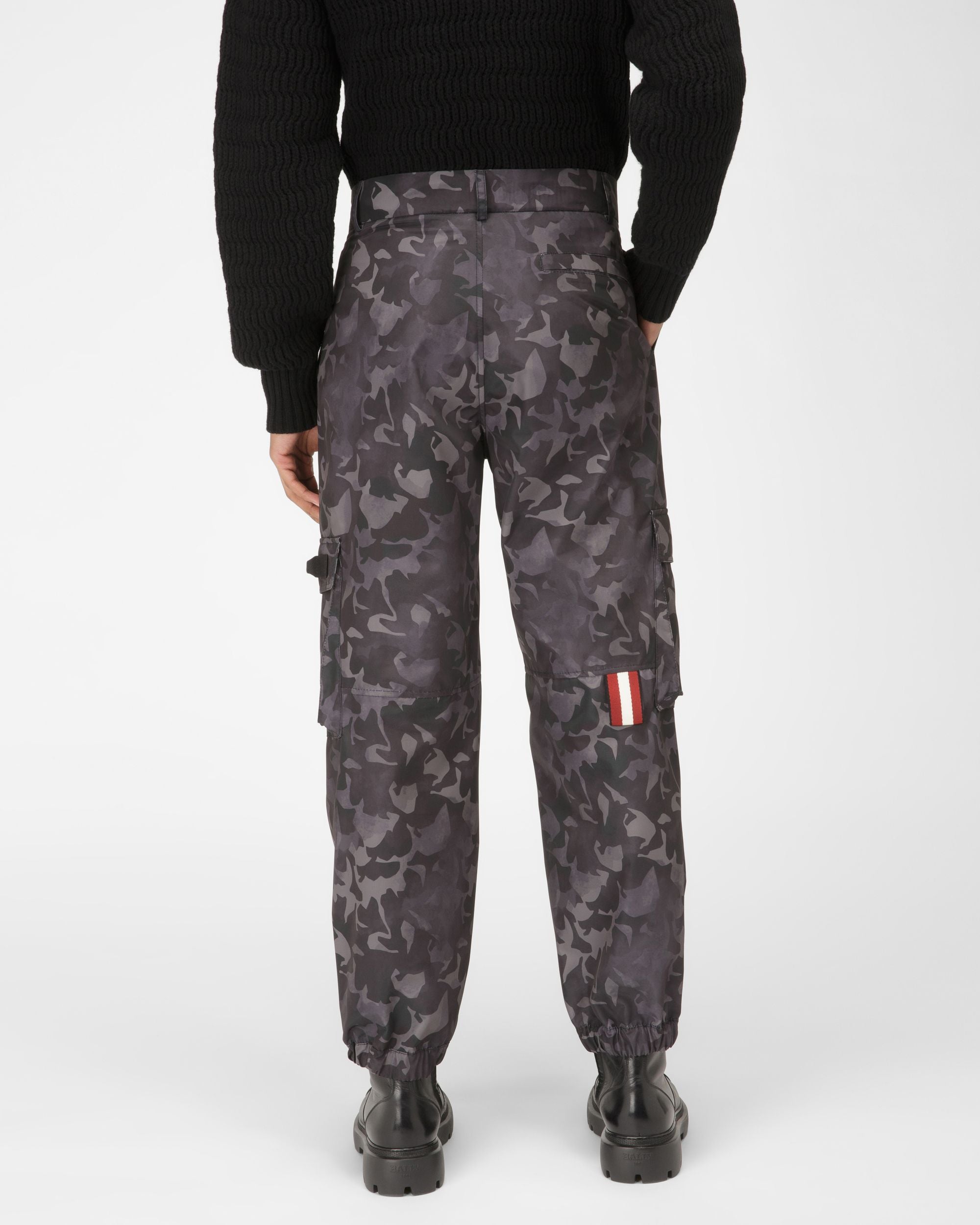 Recycled Polyster Trousers In Black - Men's - Bally - 03