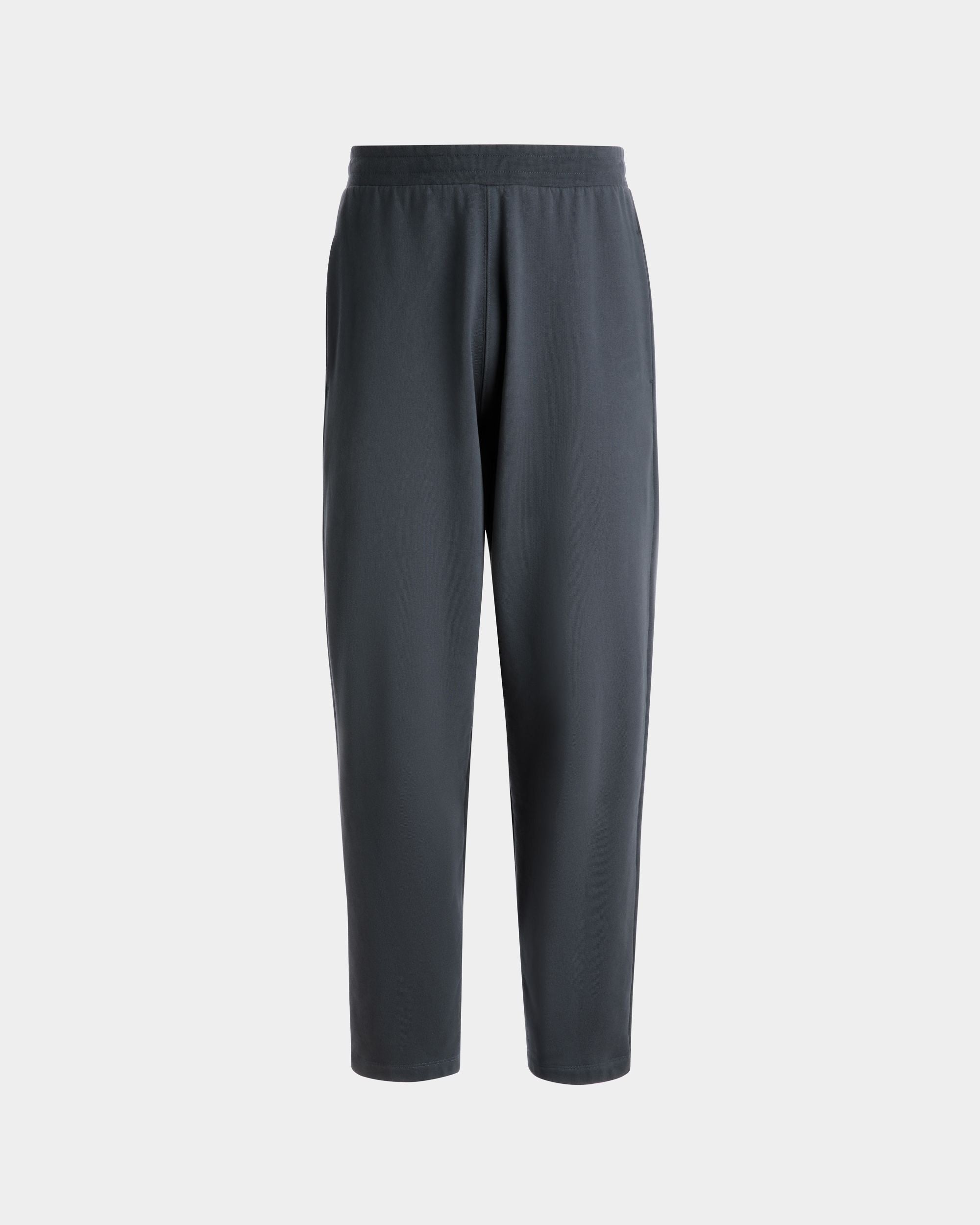 Drawstring Sweatpants In Stone Cotton - Men's - Bally - 01