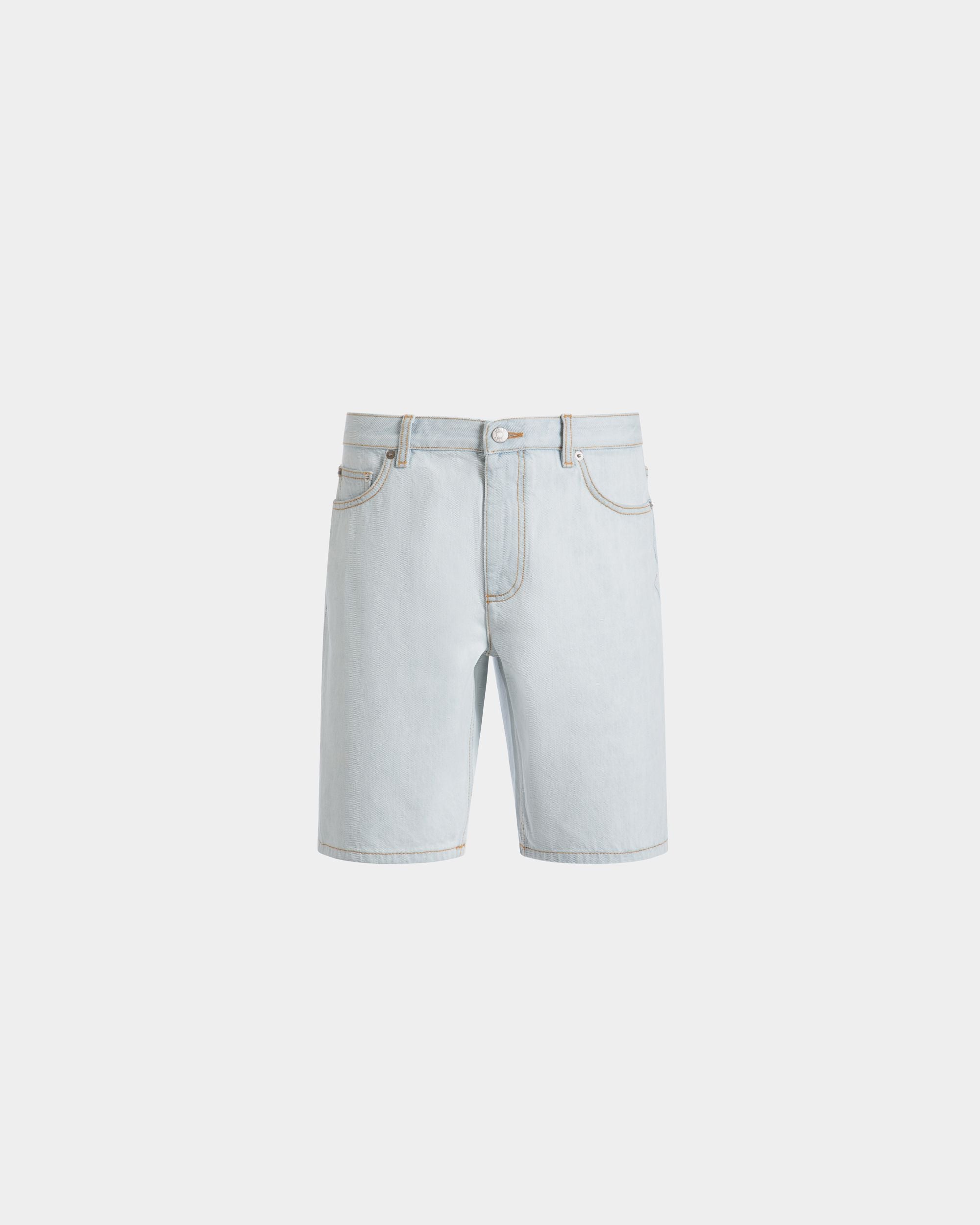 Denim Shorts in Light Blue Cotton - Homme - Bally - 01