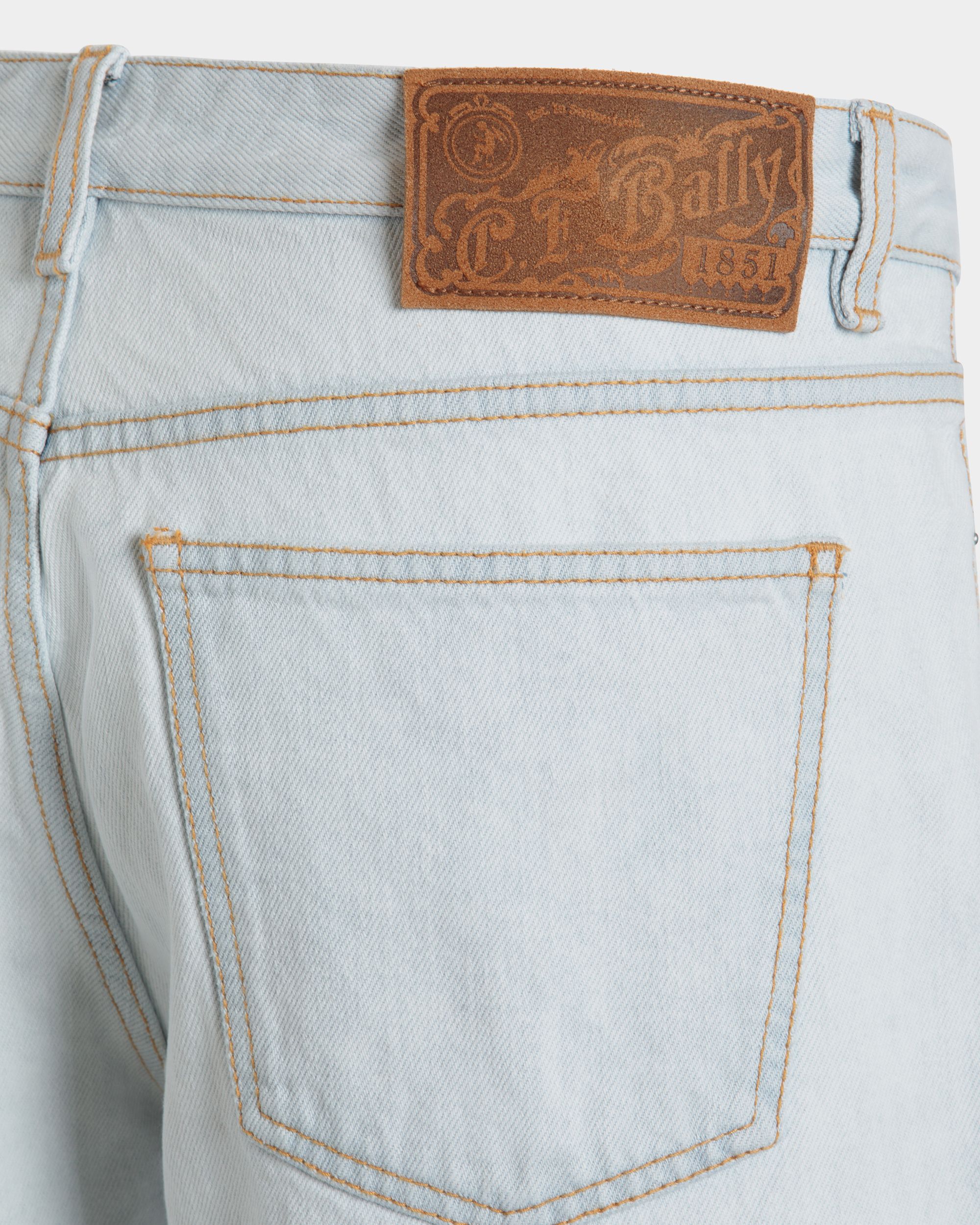 Denim Shorts in Light Blue Cotton - Homme - Bally - 02