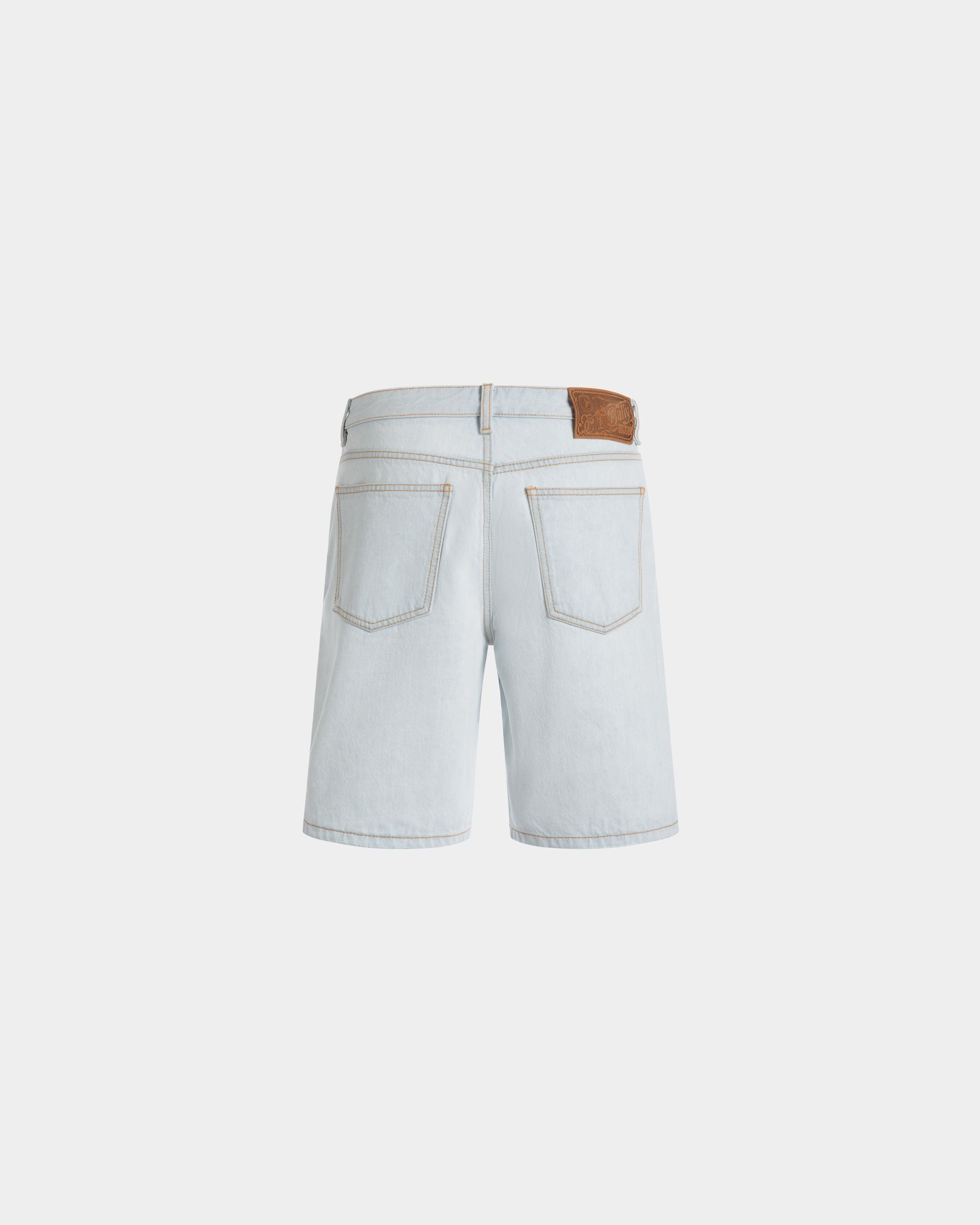 Denim Shorts in Light Blue Cotton - Homme - Bally - 03