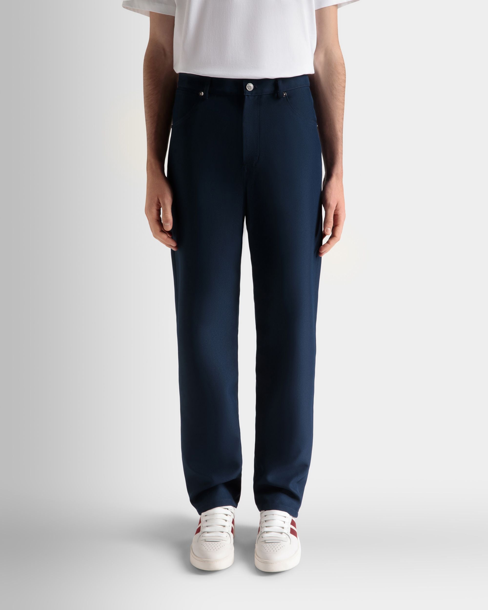 Hose Aus Synthetik-Gewebe In Dunkelblau - Herren - Bally - 03