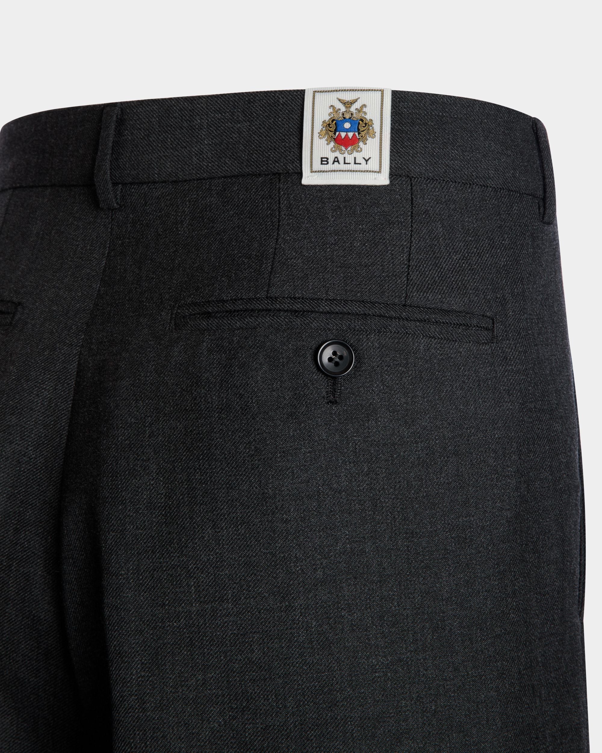 Tailored Pants In Dark Grey Wool Blend - Men's - Bally - 05