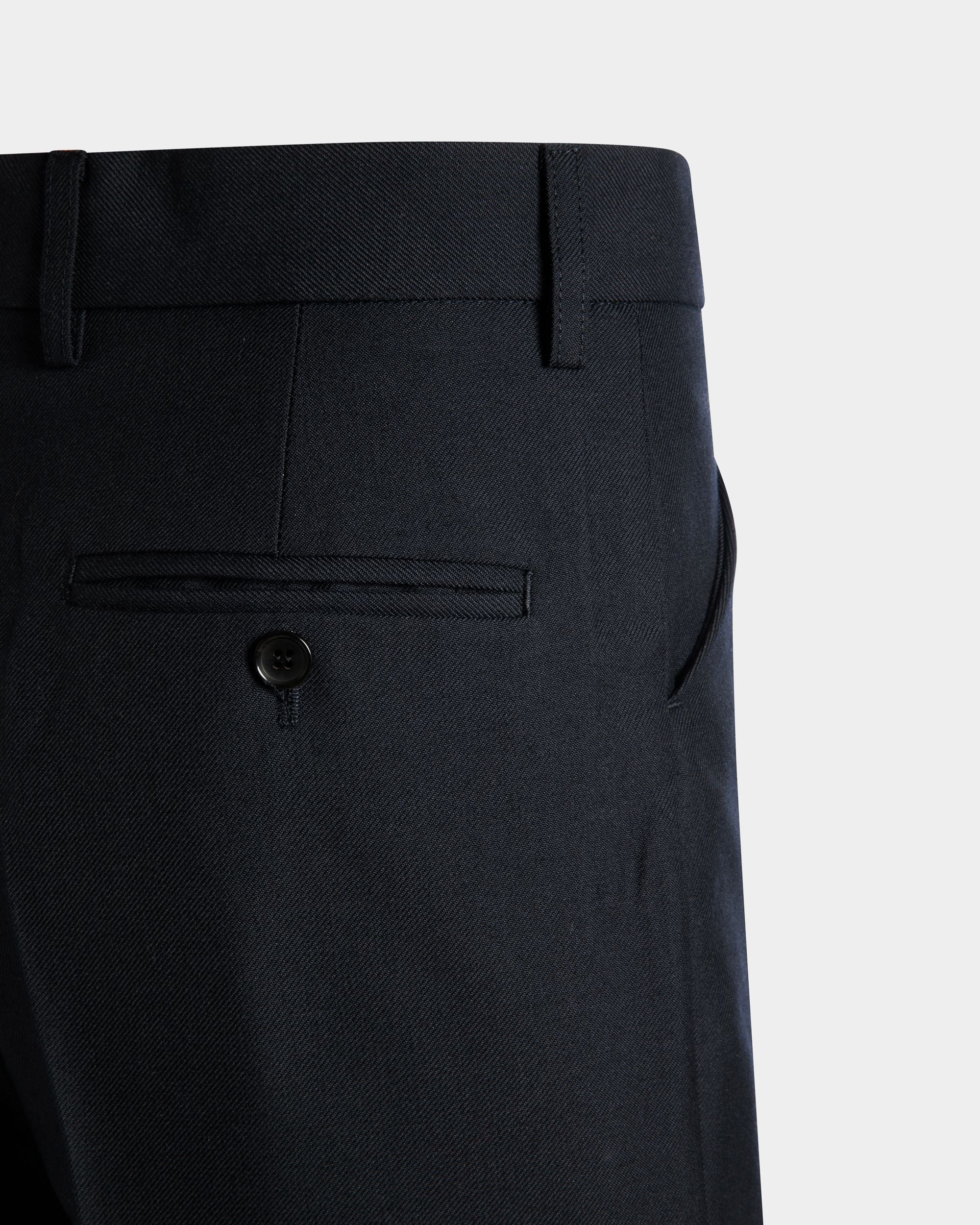 Pantalón De Sastrería De Mezcla De Lana Navy Blue - Hombre - Bally - 04