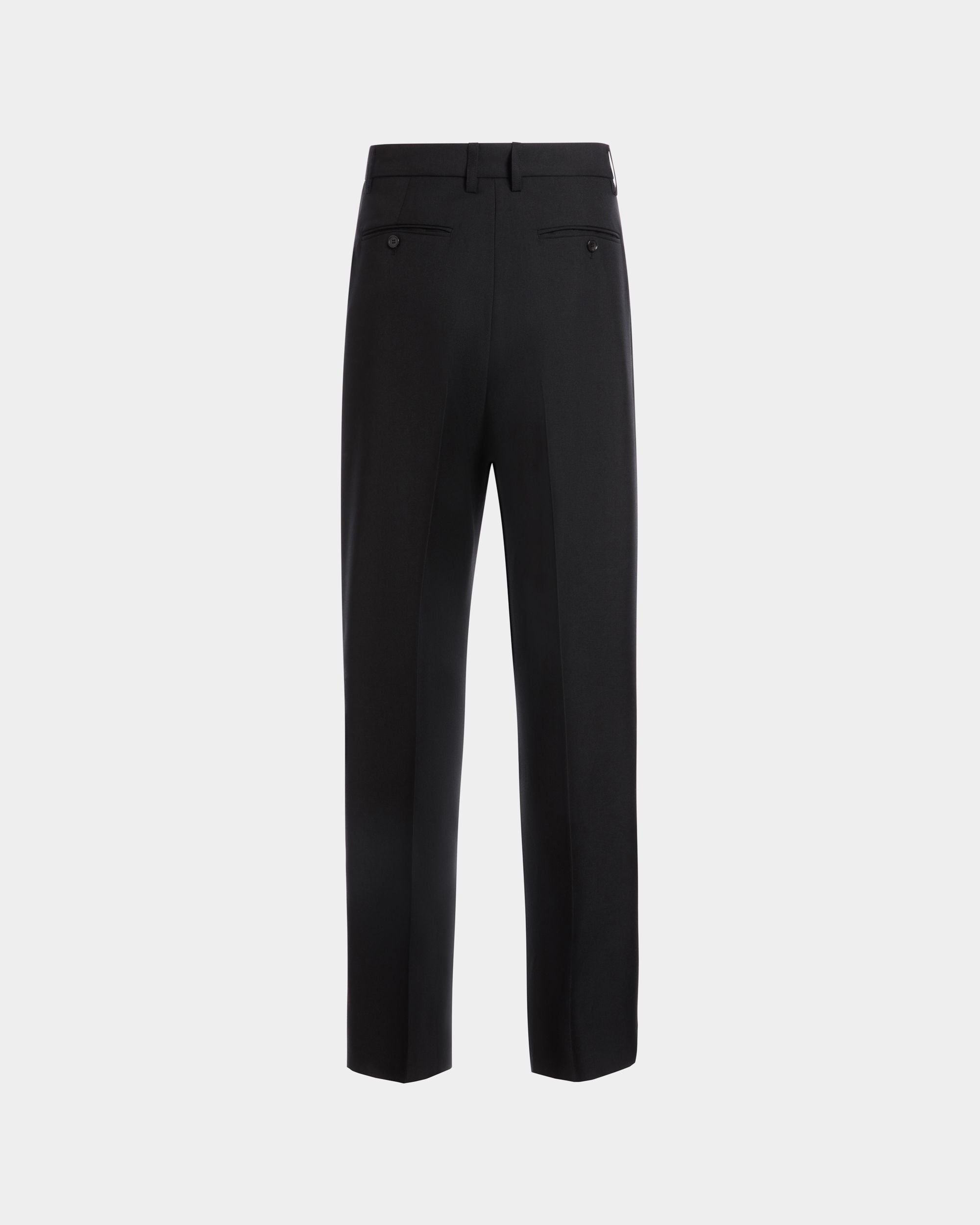 Tailored Pants in a Black Wool Blend - Men's - Bally - 03