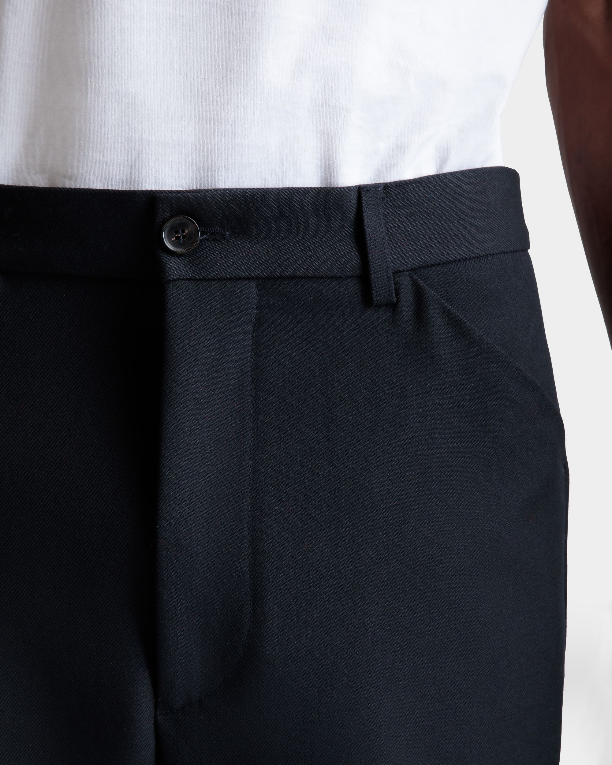 Schlaghose Aus Wolle In Navy Blue - Herren - Bally - 08